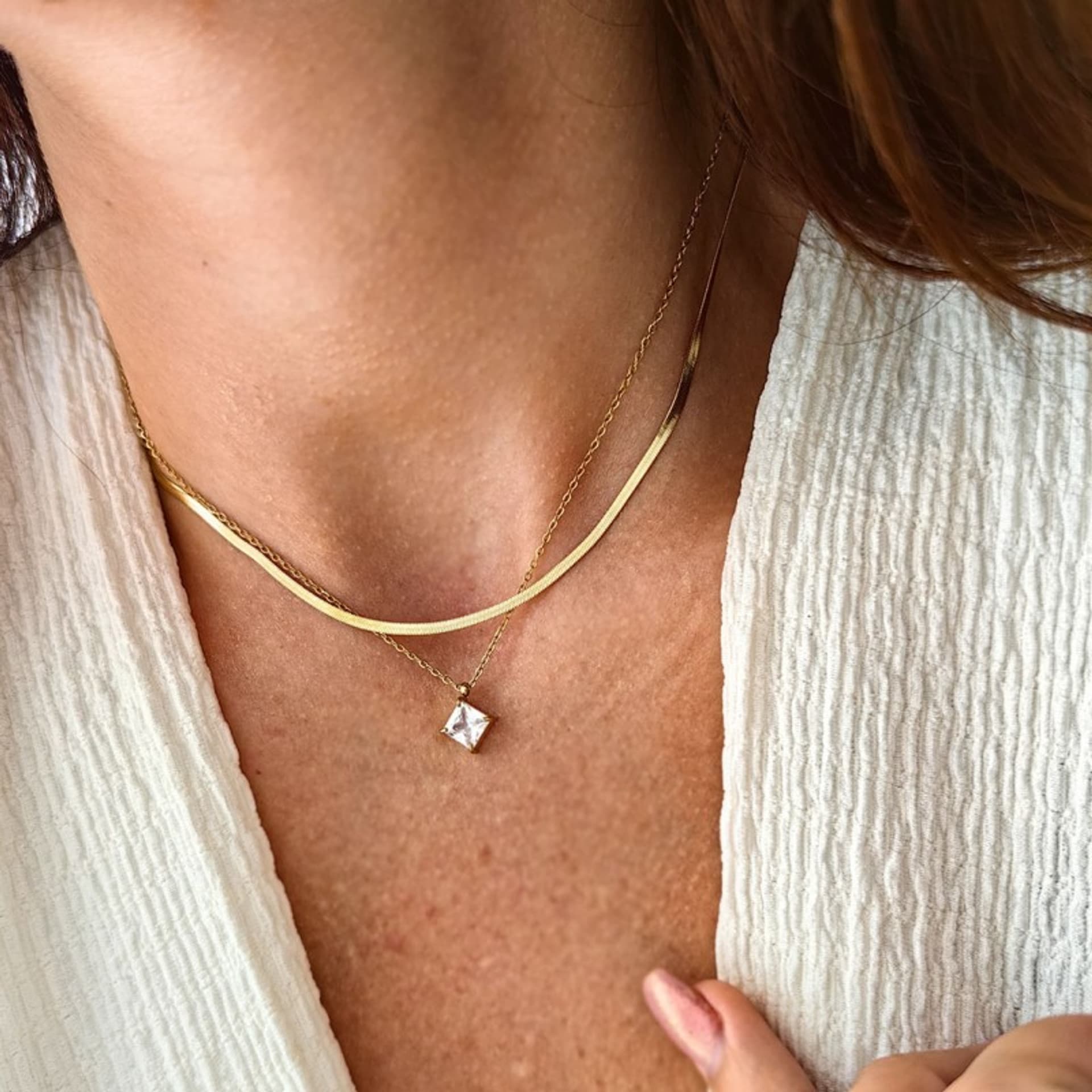 

Naszyjnik stal chirurgiczna pozłacana 14k gold NST1624