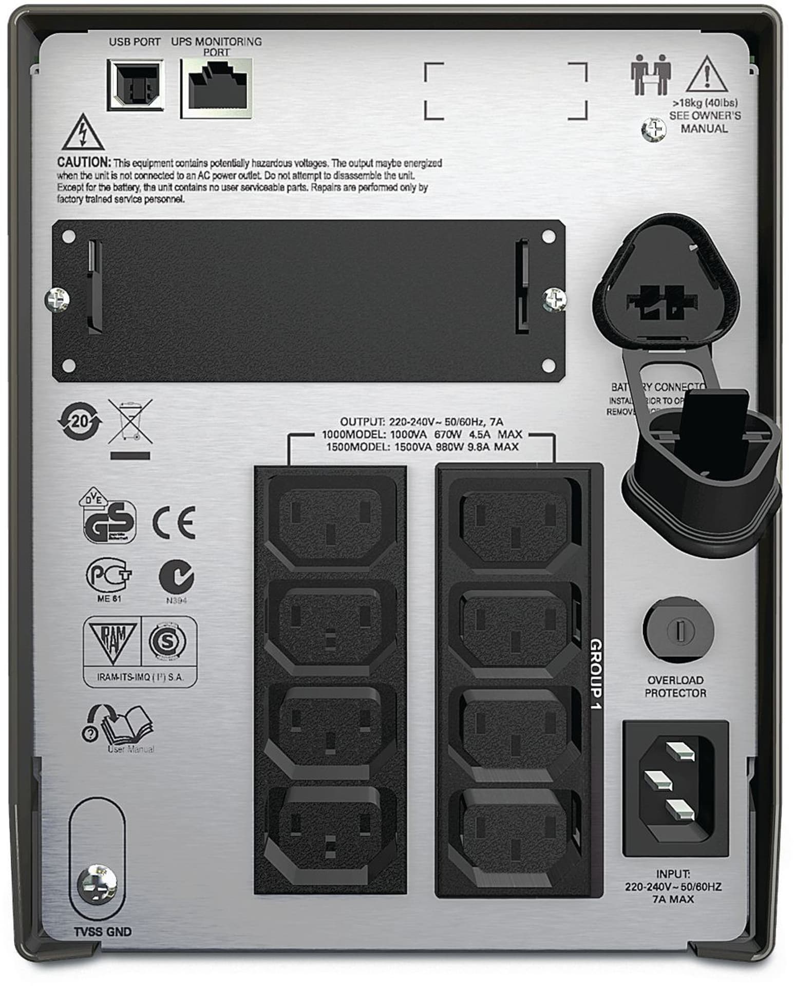 

Zasilacz awaryjny APC Smart-UPS 1000VA LCD 230V SMT1000I 1000VA