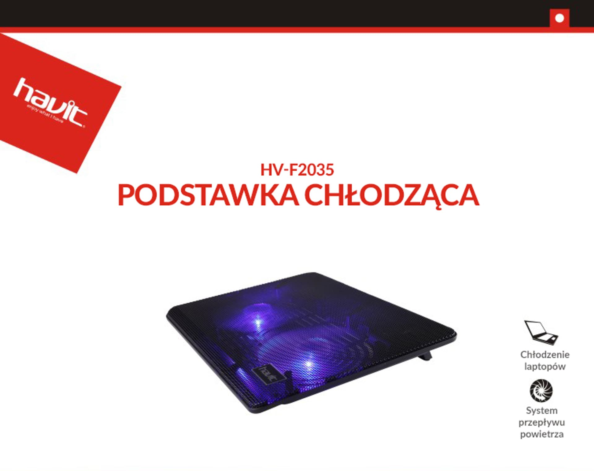 

Podstawka chłodząca Havit F2035, 14-15,6"