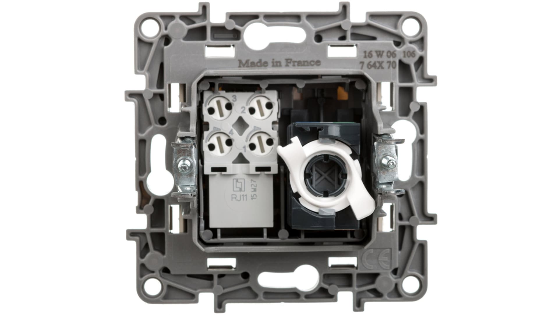 

NILOE Gniazdo teleinformatyczne RJ11+ RJ45 kat.5 UTP kremowe 764670