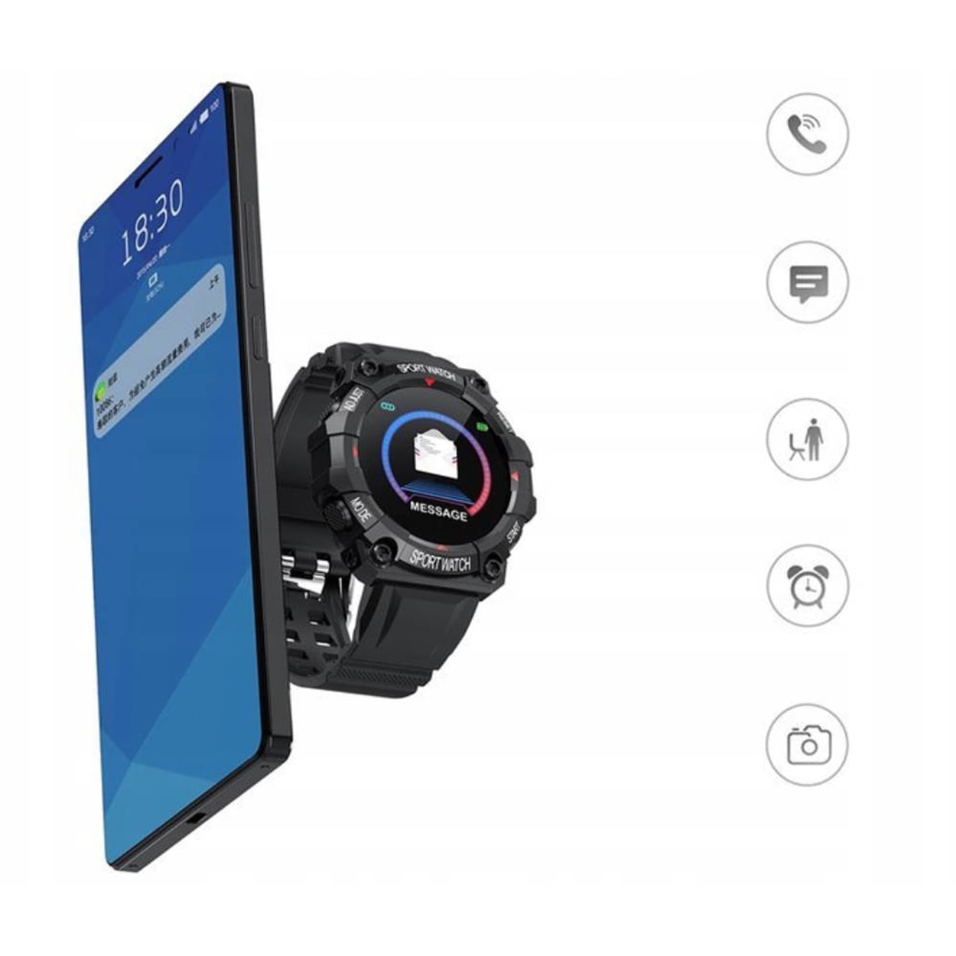 

Smartwatch FD68 czarny