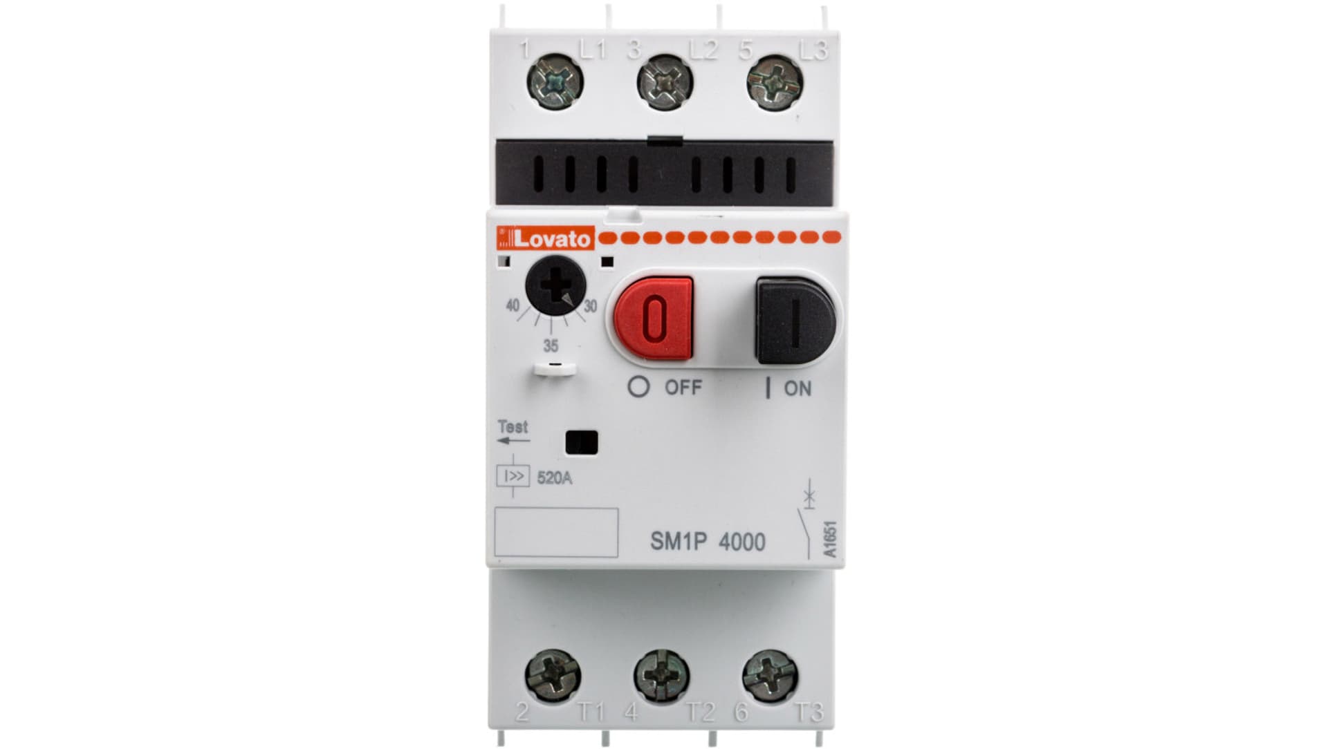 

Wyłącznik silnikowy SM1P4000 z przyciskami 30-40A 10kA 400V SM1P4000