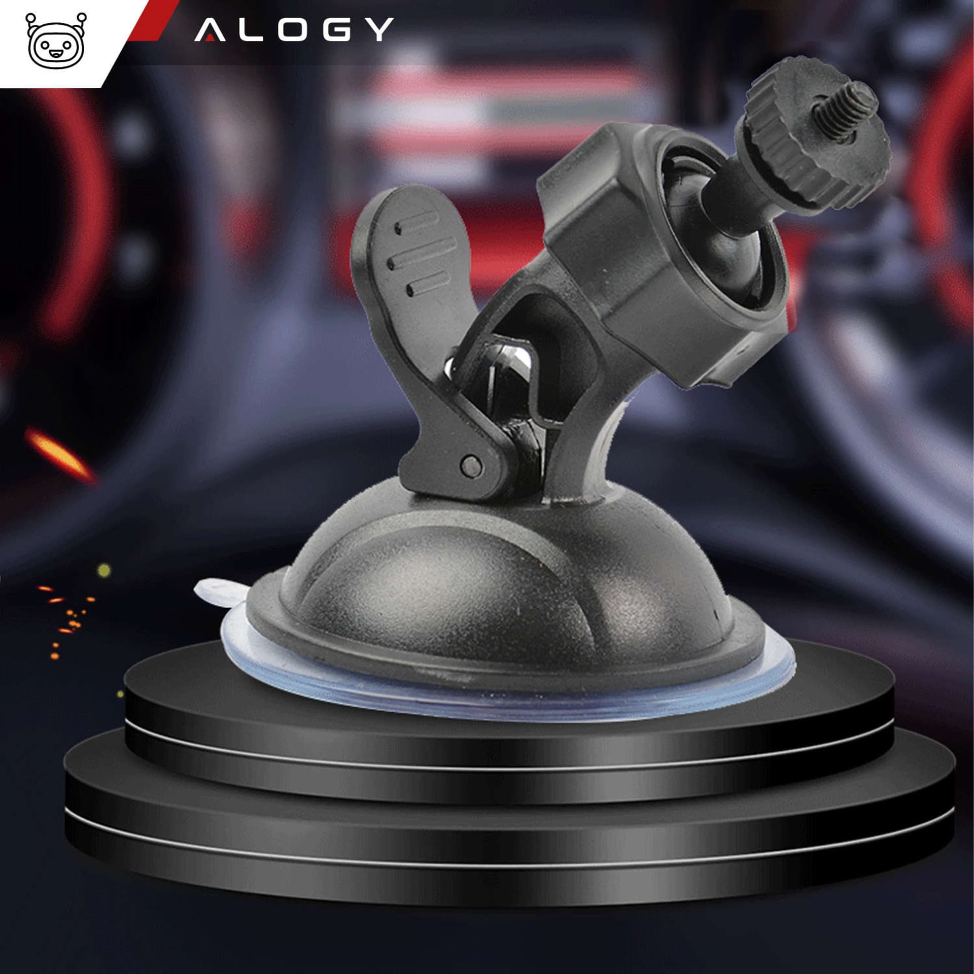 

Uchwyt samochodowy Alogy Car Holder z montażem dla GoPro Adapter Czarny
