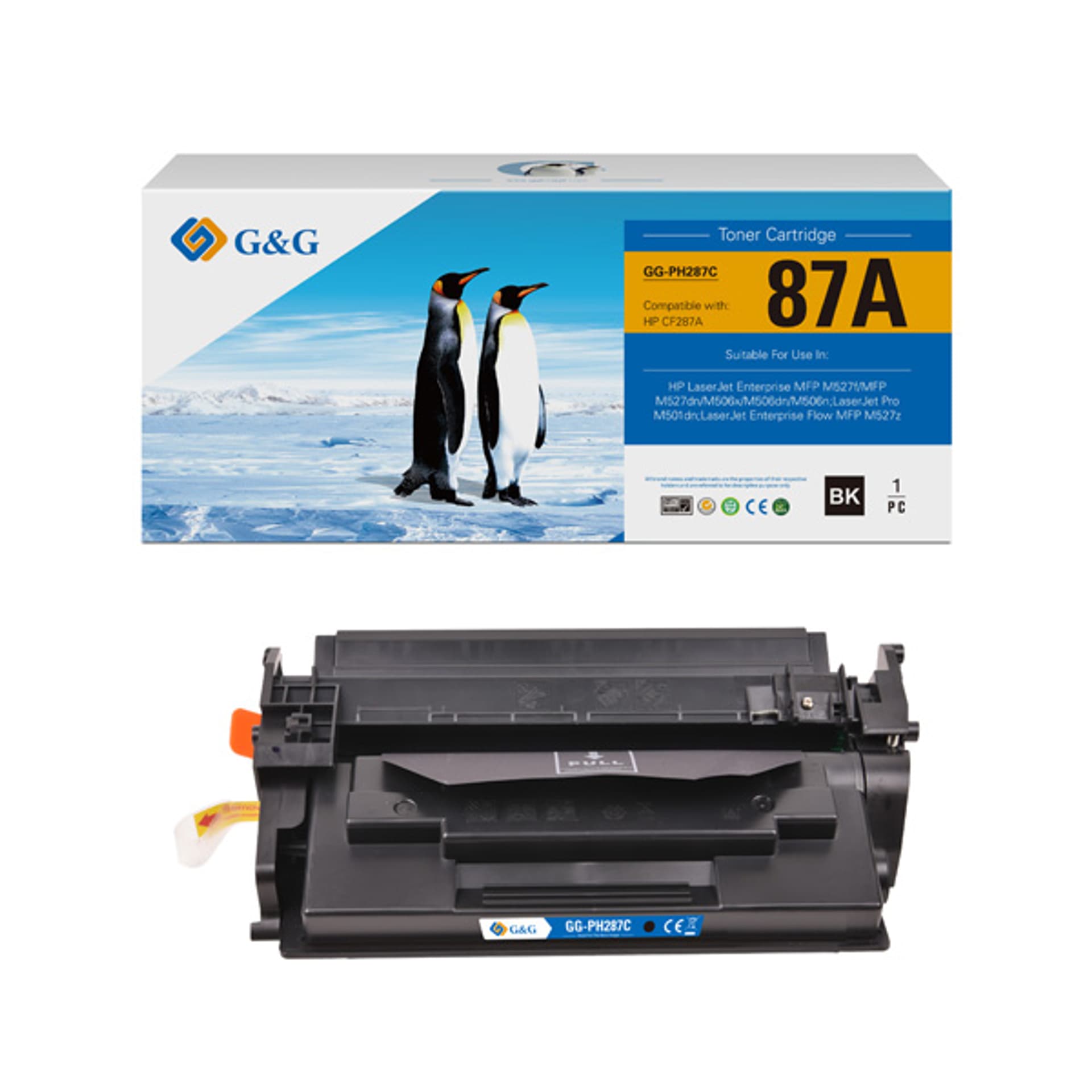 

G&G kompatybilny toner z NT-PH287C, HP 87A, CF287A, black, 9000s, dla HP LJ Enterprise M506, HP LJ Pro MFP M527, M501n, 930g, N