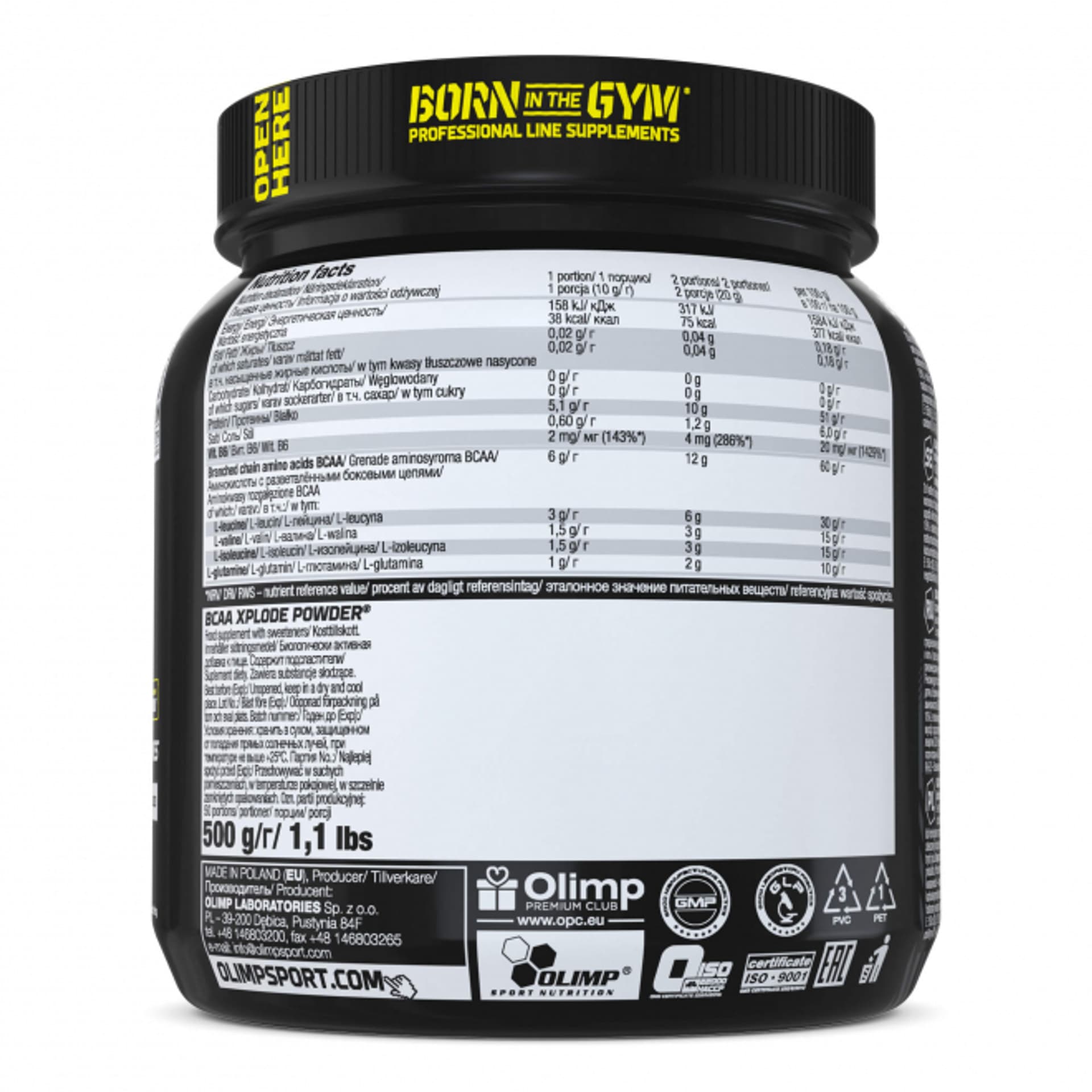 

BCAA Xplode 500g (puszka) mango, Puszka) mang