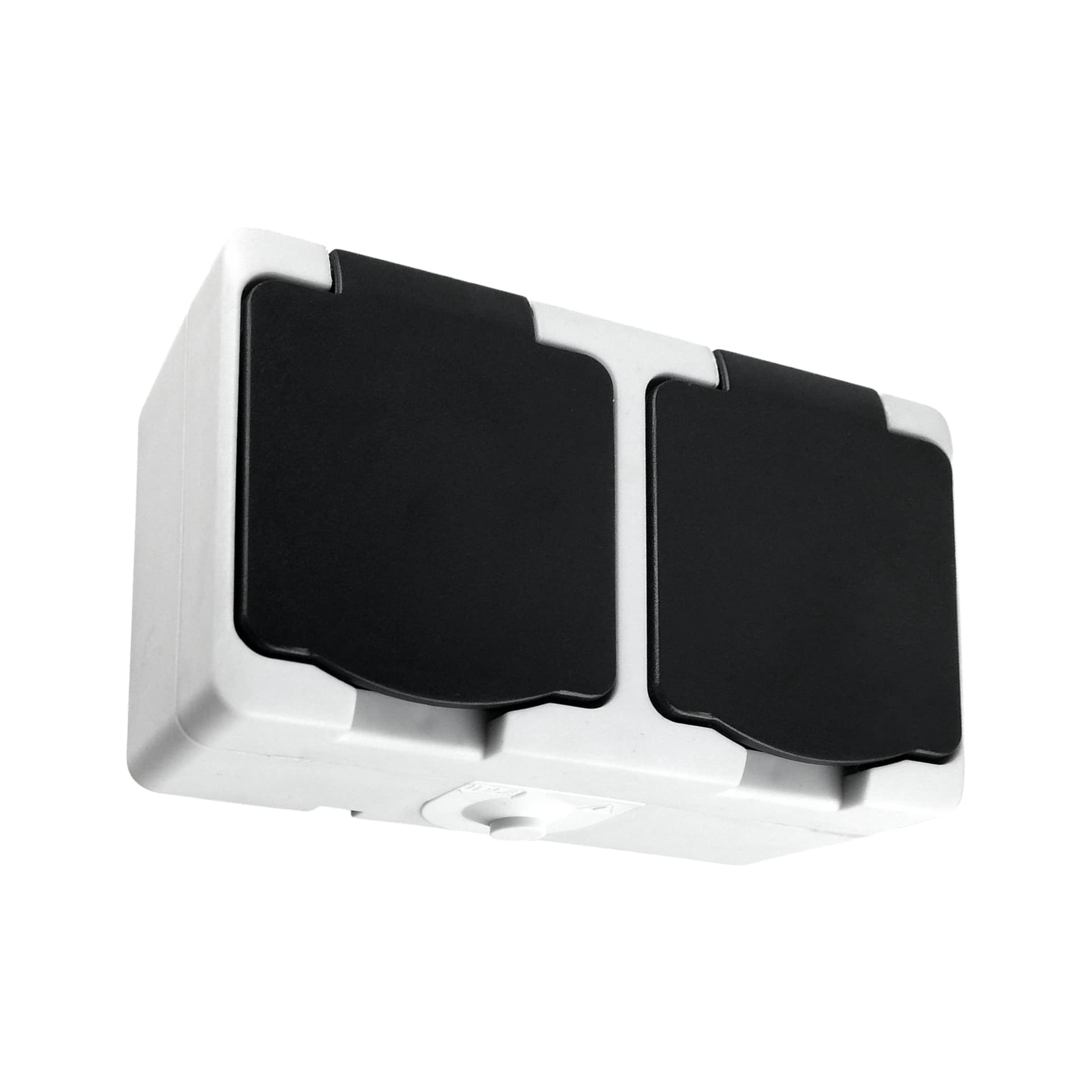 

Gniazdo podwójne 2X2P+Z AQUATIC MINI IP 54 biało-czarne