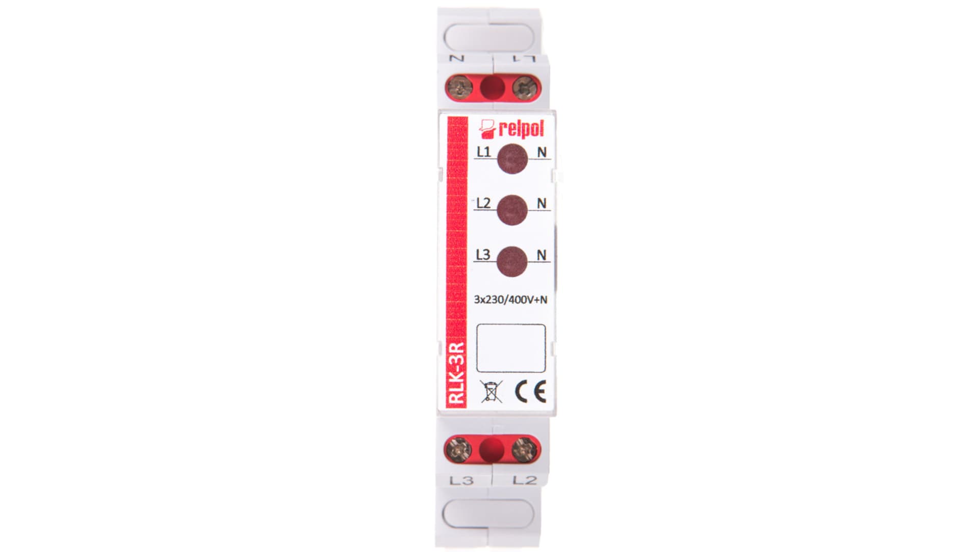 

Lampka modułowa 3-fazowa 400V AC LED czerwona RLK-3R 863029