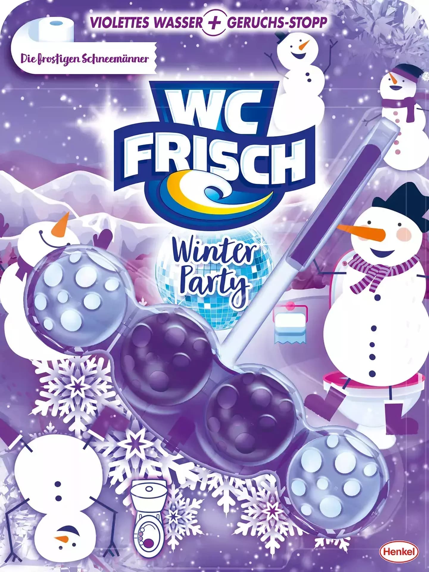 

WC Frisch Winter Party Frostigen Schneemänner Zawieszka WC 50 g DE