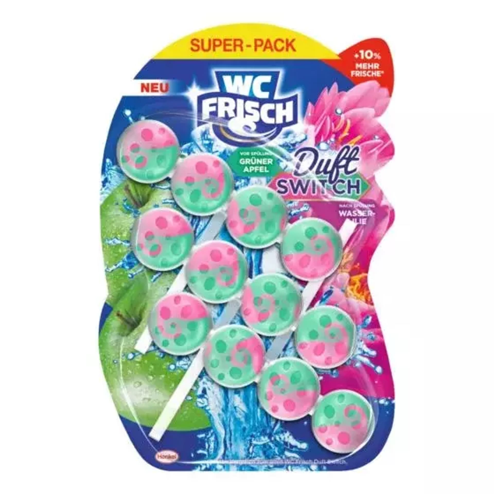 

WC Frisch Grüner Apfel und Wasserlilie Zawieszka WC 3 x 50 g DE