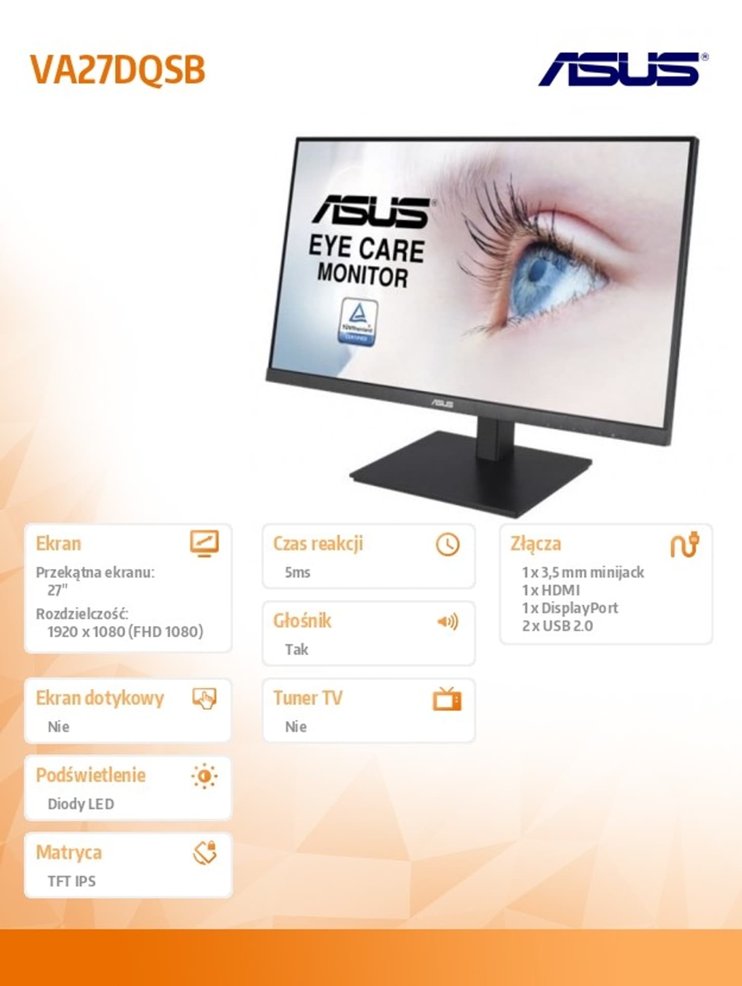 

Monitor 27 cali VA27DQSB