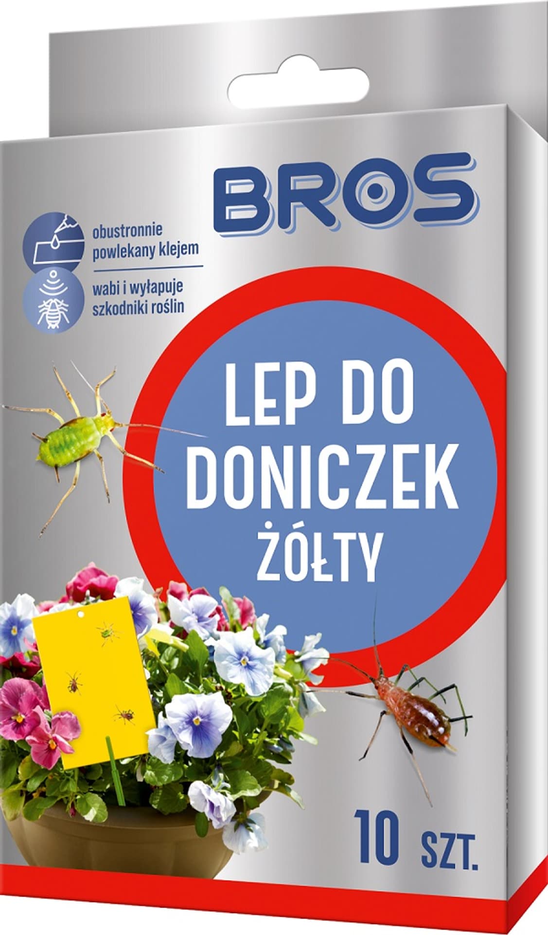 

Zestaw 10 żółtych lepów do doniczek Bros