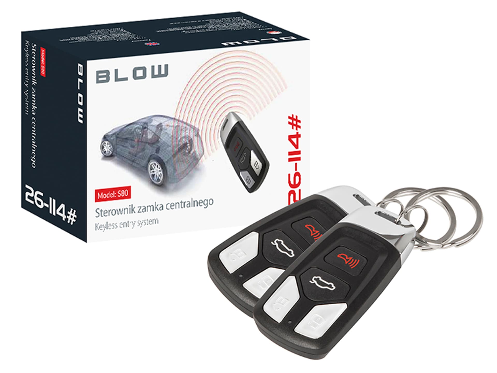 

26-114# Zdalne sterowanie zamkiem centr.blow s80