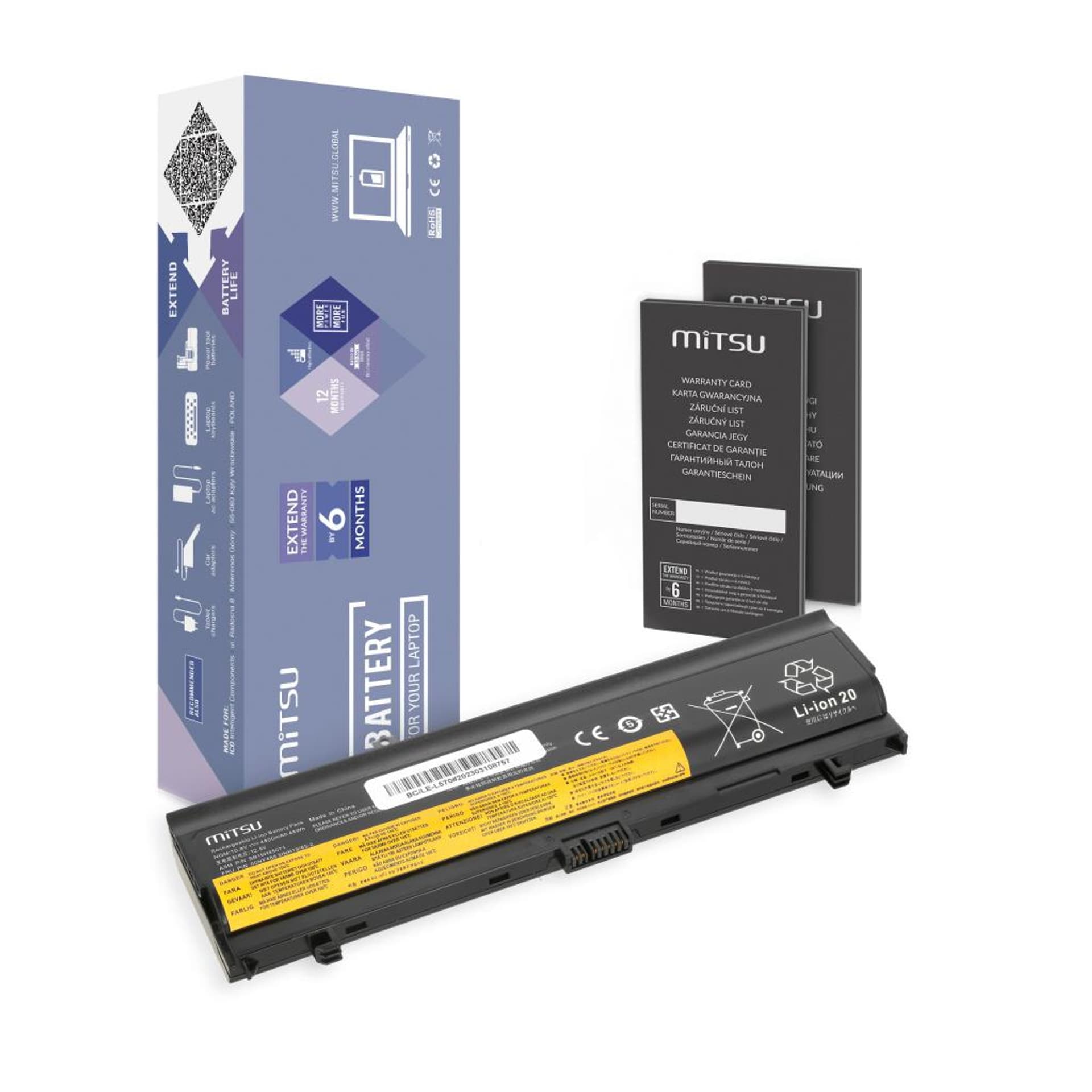 

Bateria Mitsu do Lenovo ThinkPad L560 L570