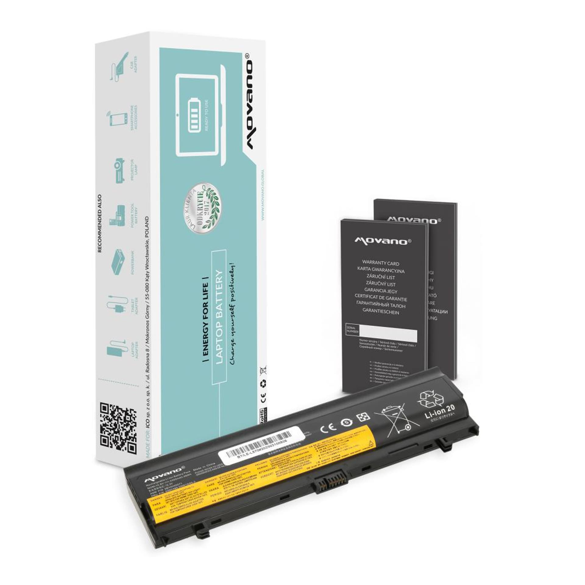 

Bateria Movano do Lenovo ThinkPad L560, L570