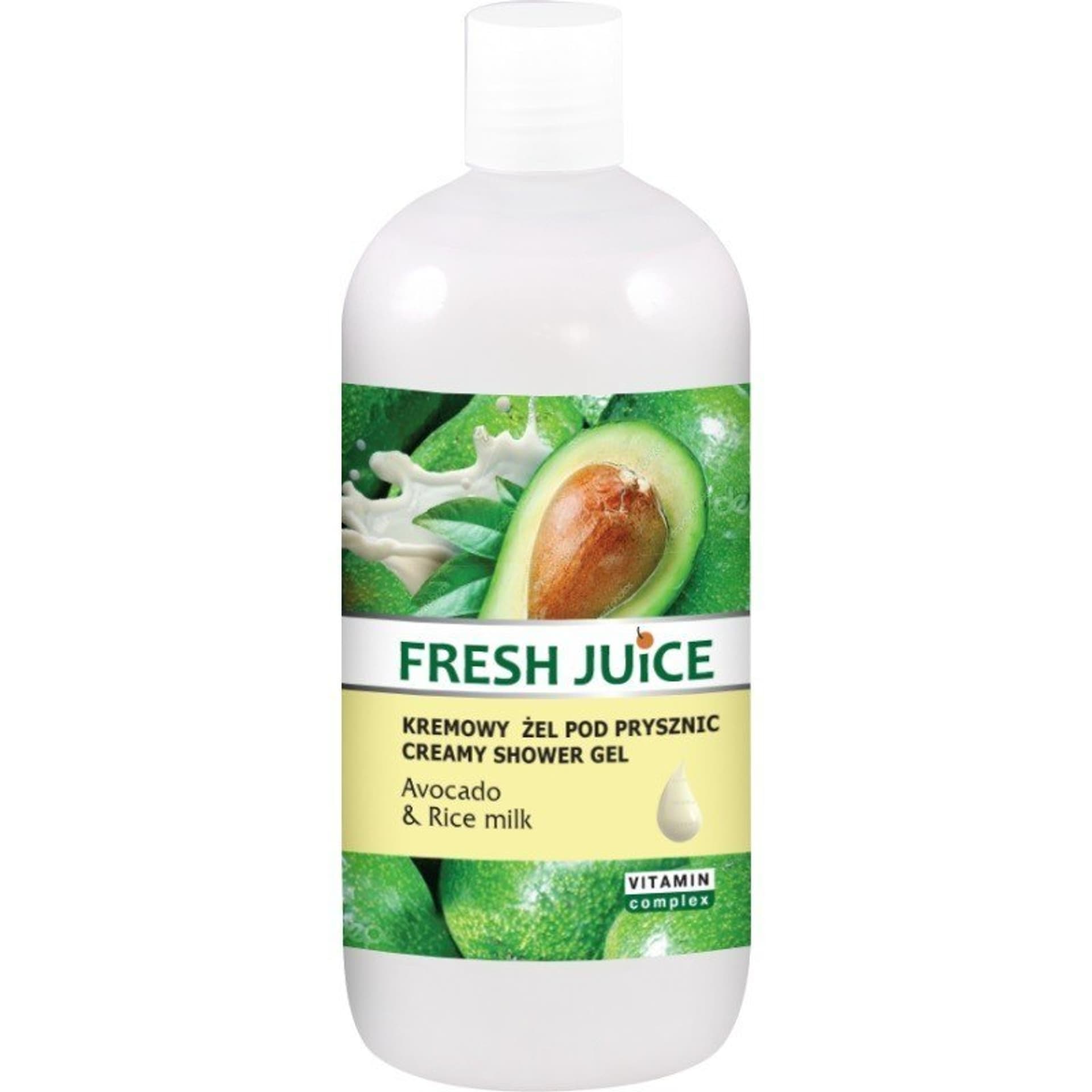 

Fresh Juice Żel pod prysznic kremowy Avocado i Mleko Ryżowe 500ml
