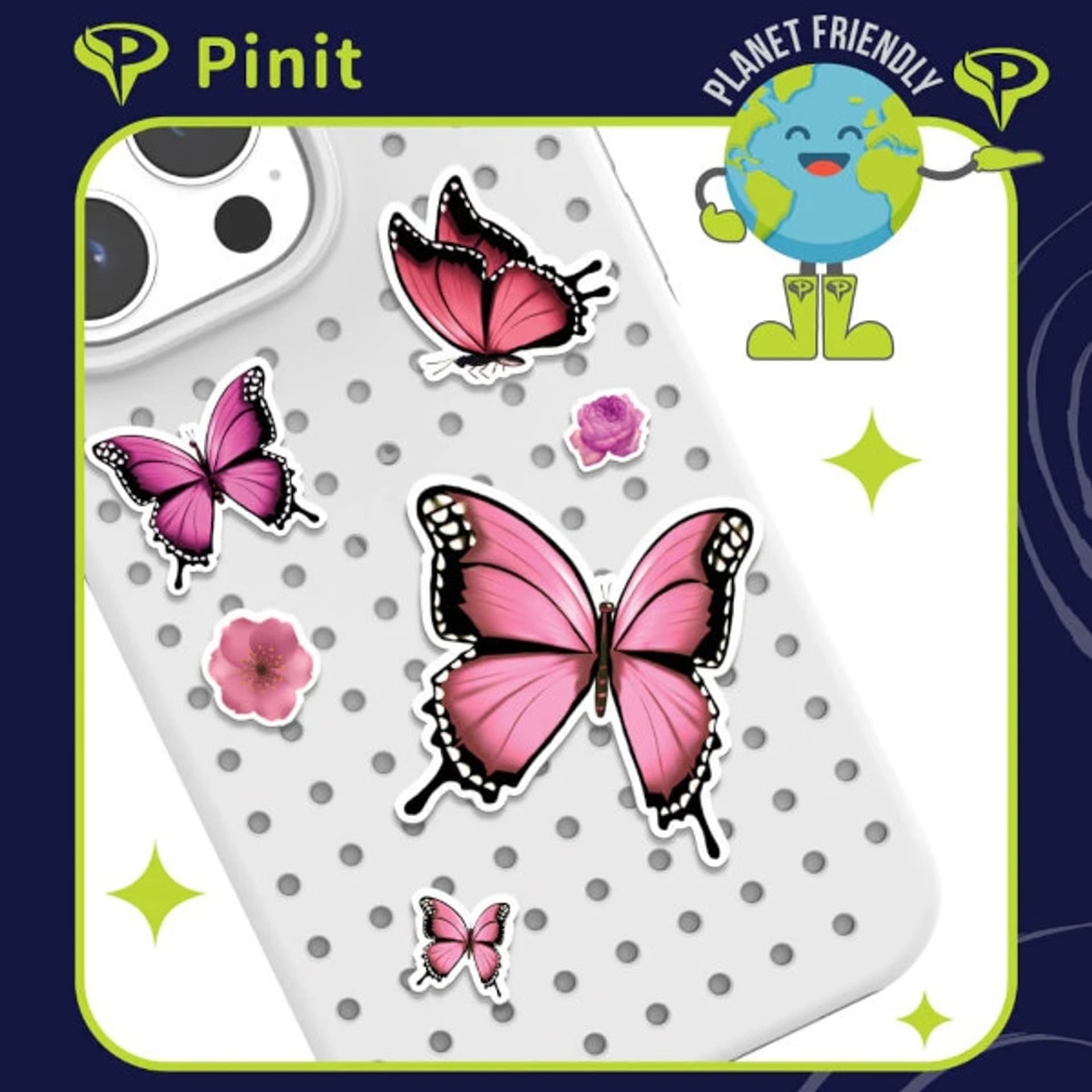 

Przypinki Pinit Flower/Butterfly Pin do Pinit Case Wzór 1