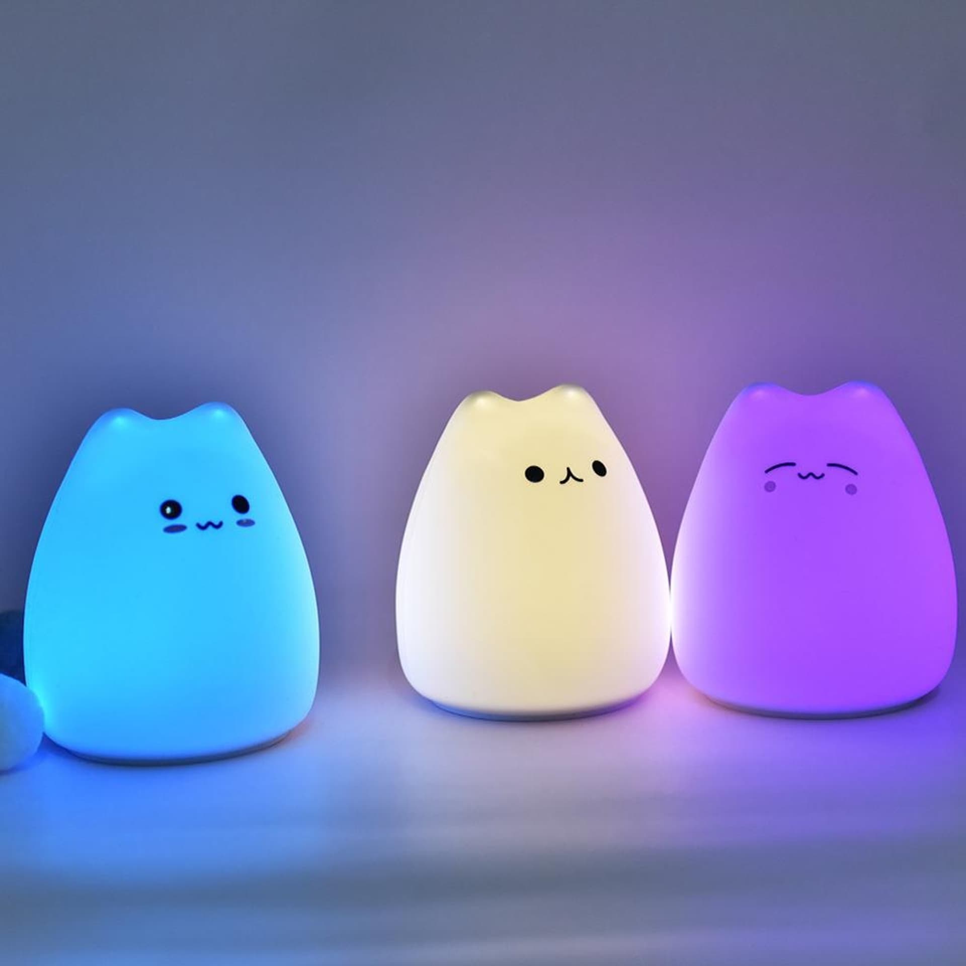 

Lampka nocna dotykowa Little Cat - silikonowa LED