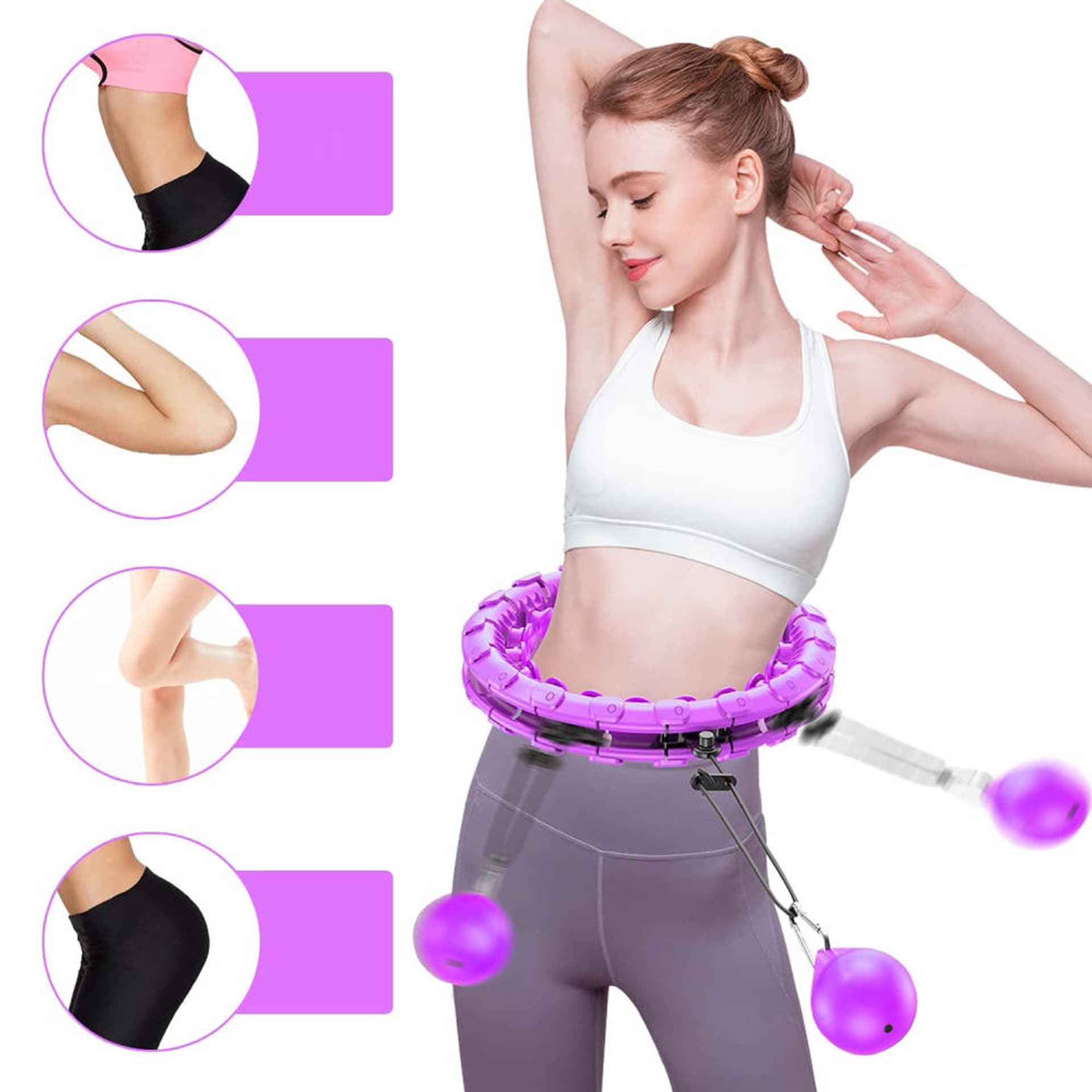 

Hula Hop Odchudzające z Obciążnikiem fioletowe