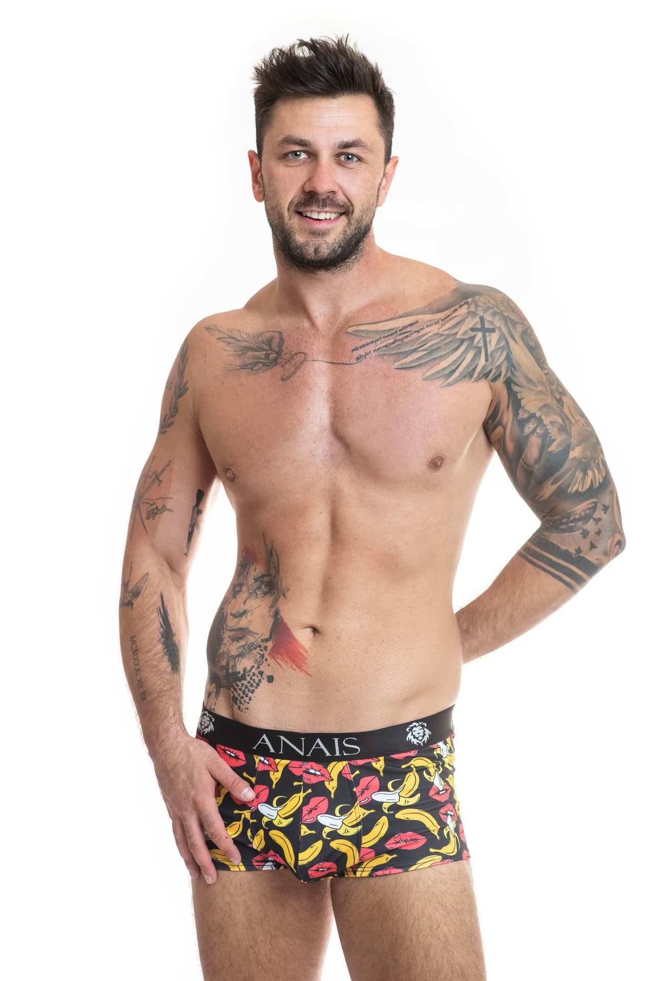 

Bokserki Banana Czarno-Żółty (Rozmiar XXXL)