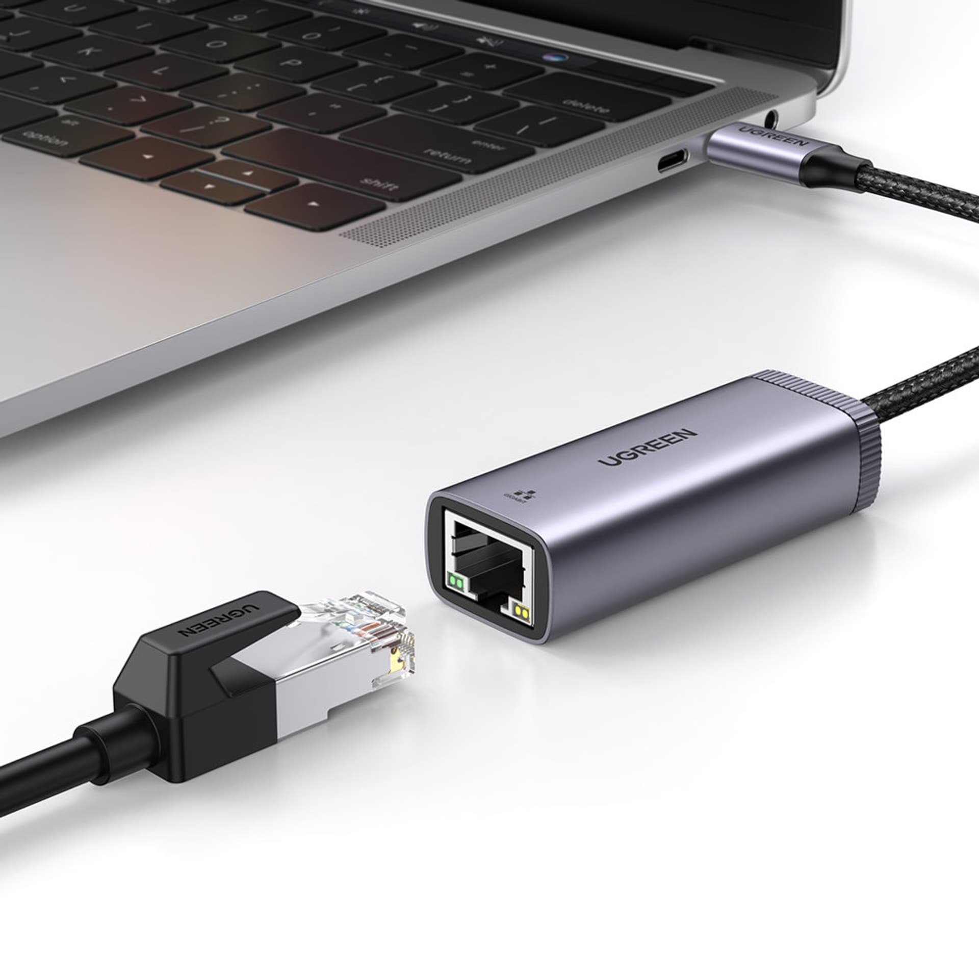 

Zewnętrzna karta sieciowa USB Typ C - RJ45 1Gbps