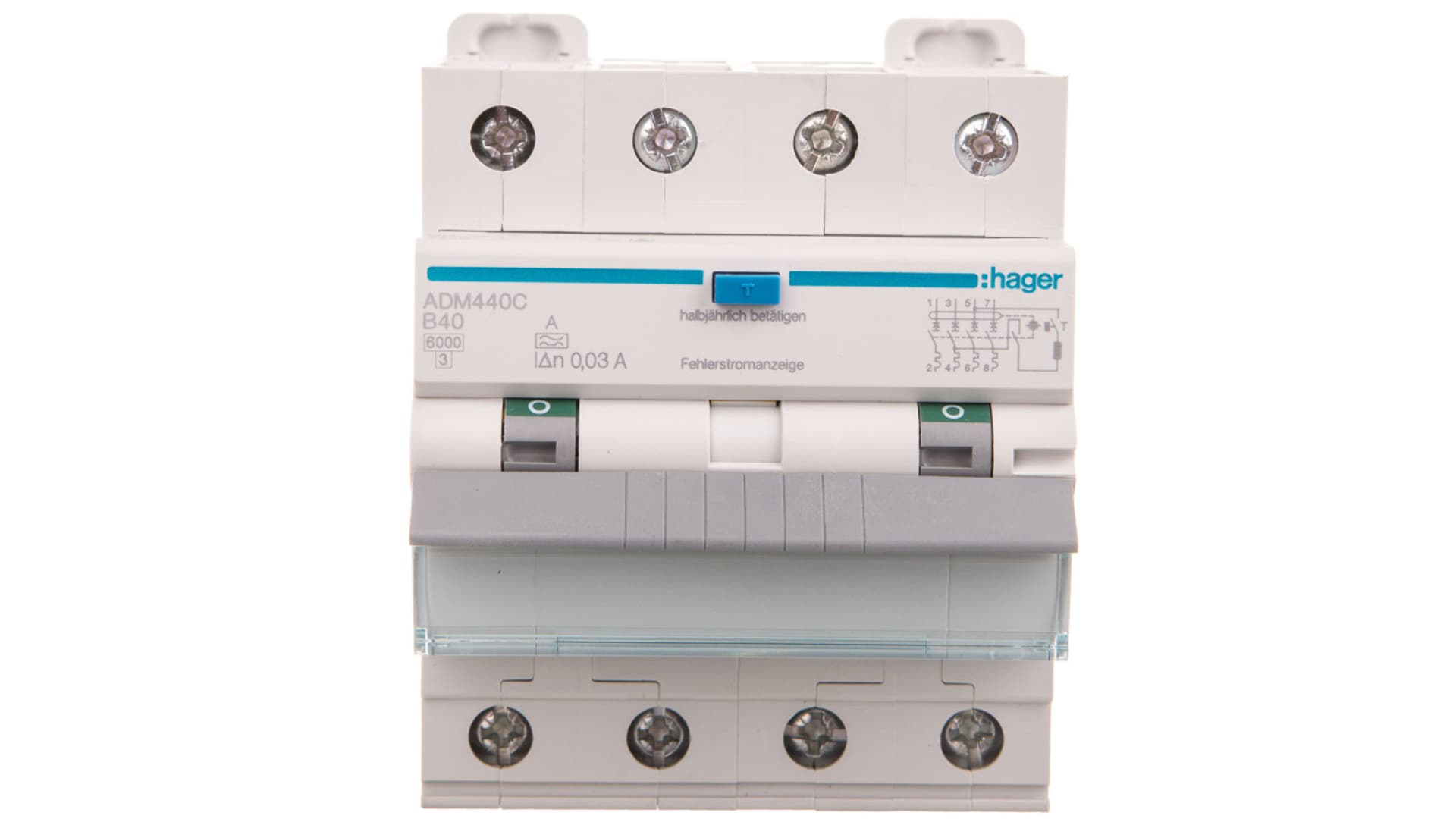 

Wyłącznik różnicowonadprądowy 4P B 40A 0,03A Typ A 6kA RCBO ADM440C