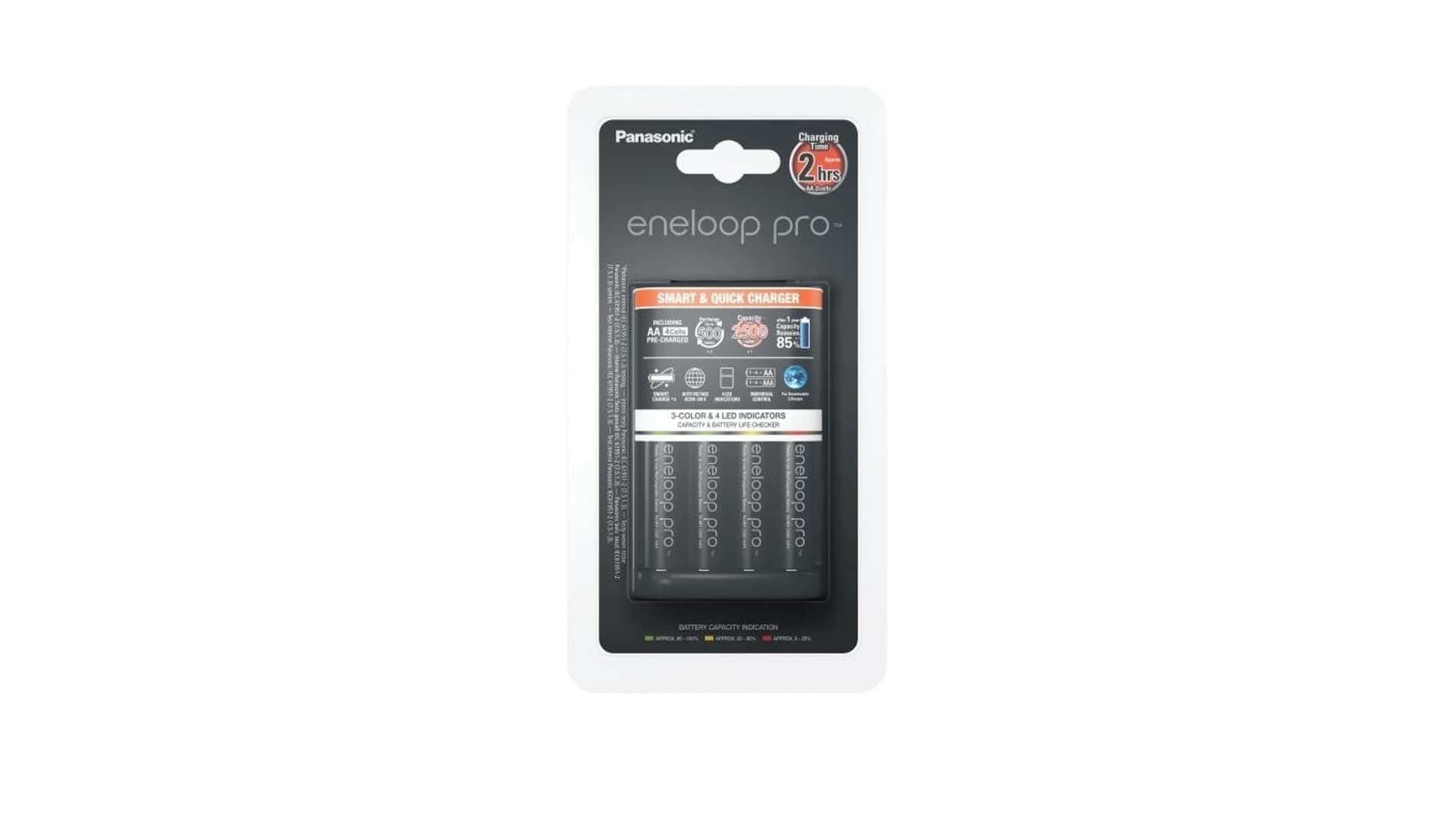 

Panasonic Ładowarka do akumulatorów ENELOOP Pro K-KJ55HCD40E AA/AAA, 2 godz.