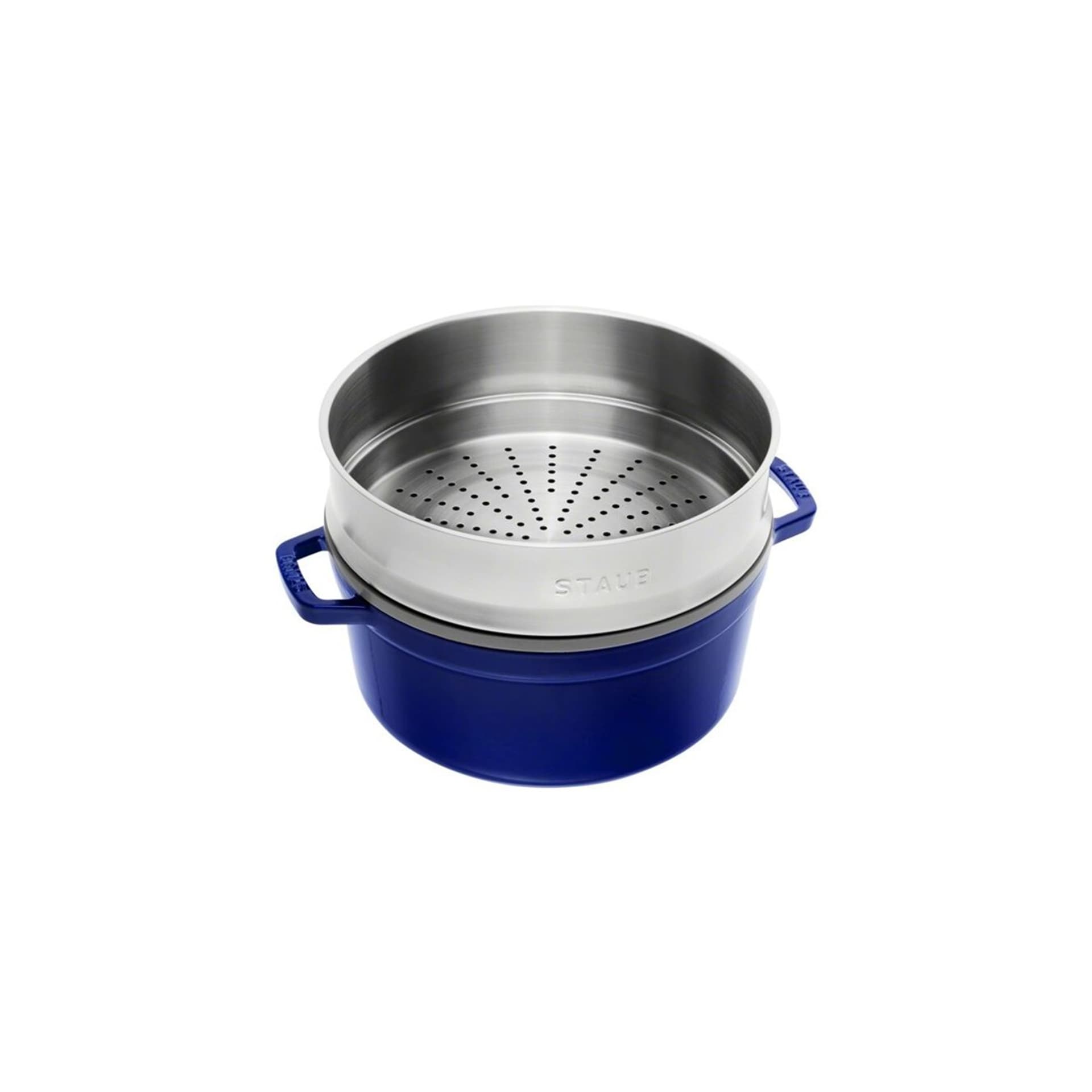 

Garnek żeliwny okrągły z wkładem STAUB 40510-604-0 - 5,25 ltr niebieski