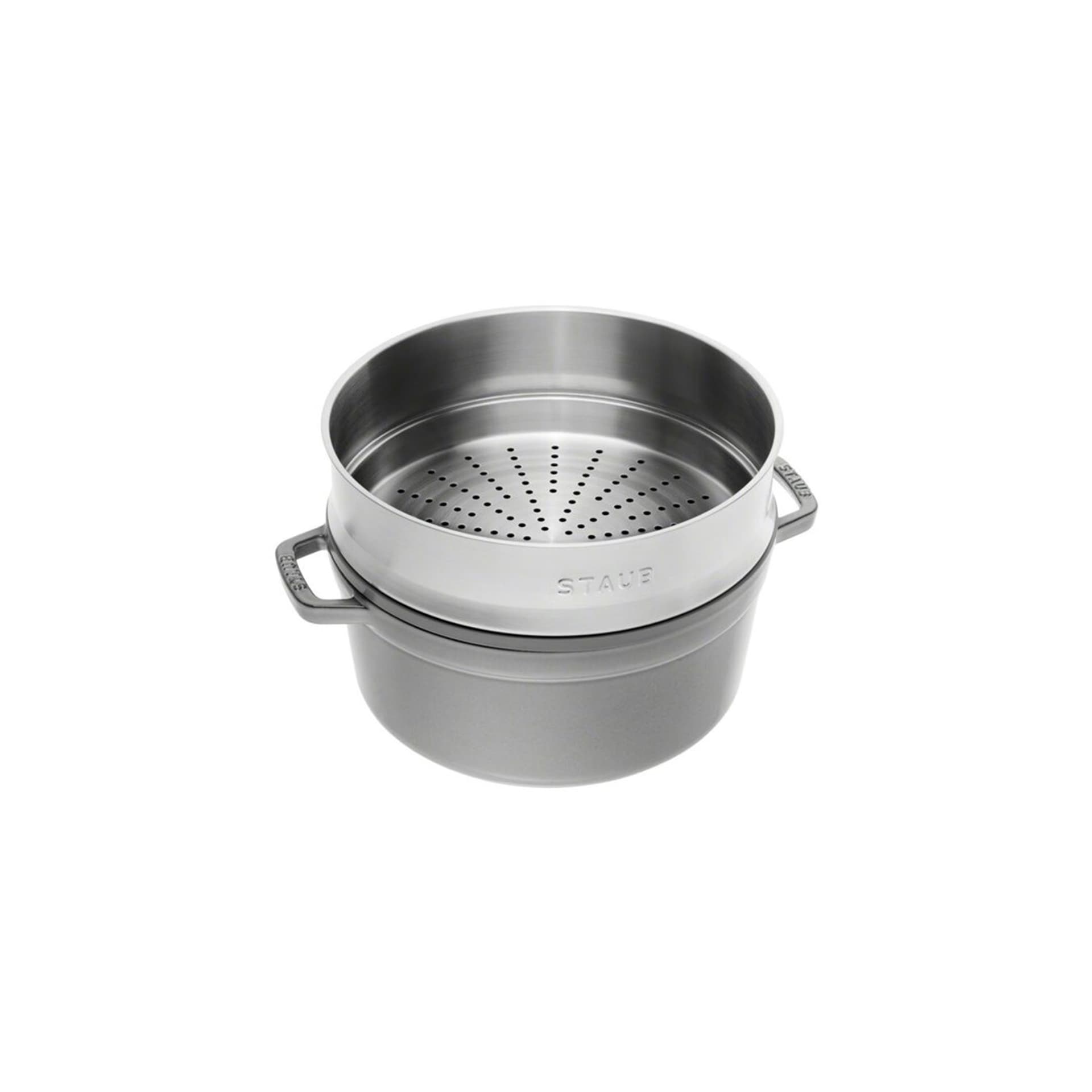 

Garnek żeliwny okrągły z wkładem STAUB 40510-605-0 - 5,25 ltr grafitowy