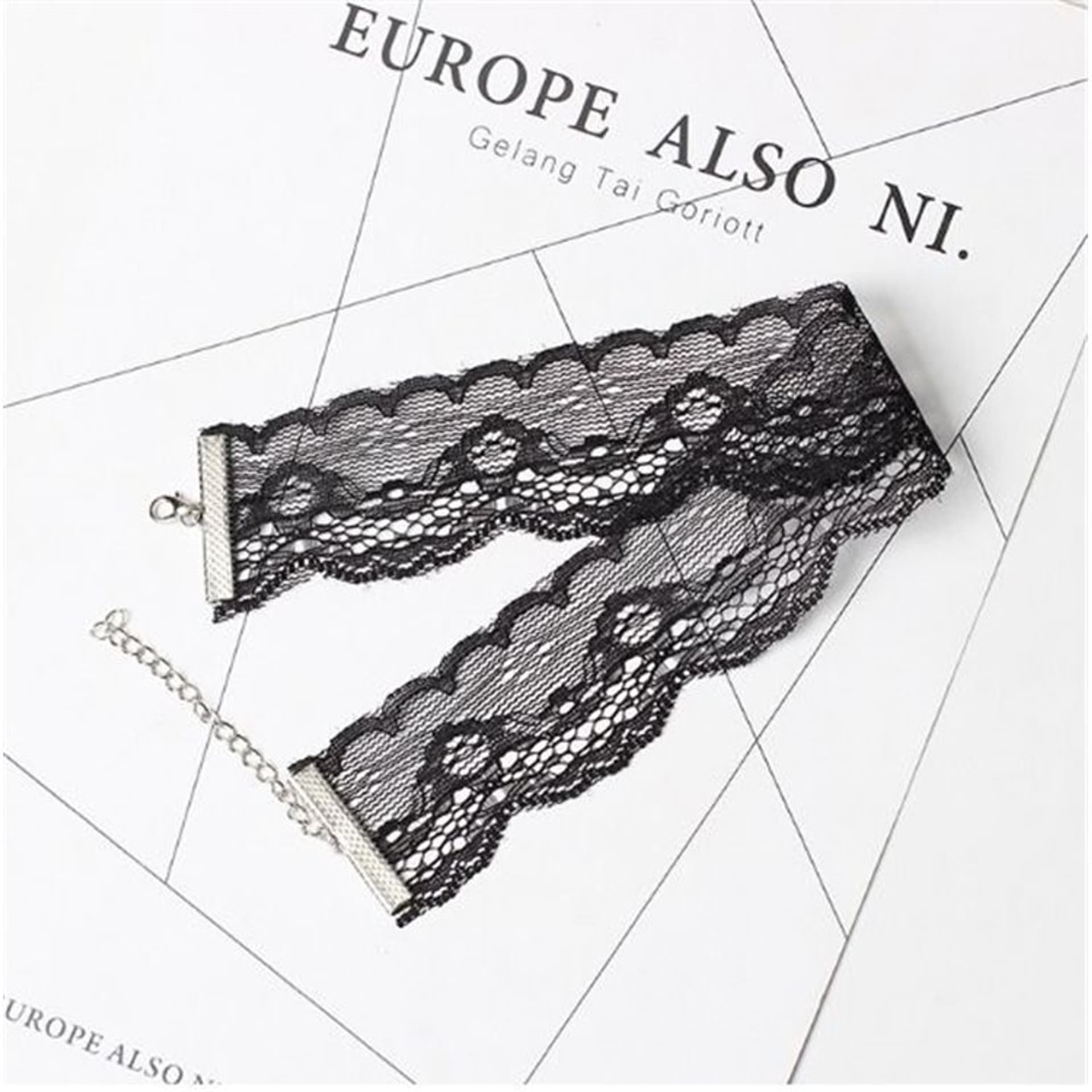 

NASZYJNIK CZARNY CHOKER GOTHIC