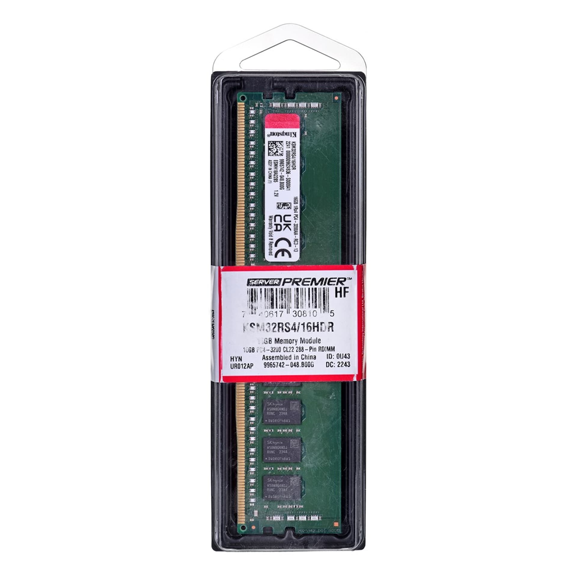 

Kingston RDIMM 16GB DDR4 1Rx4 Hynix D Rambus 3200MHz PC4-25600 KSM32RS4/16HDR