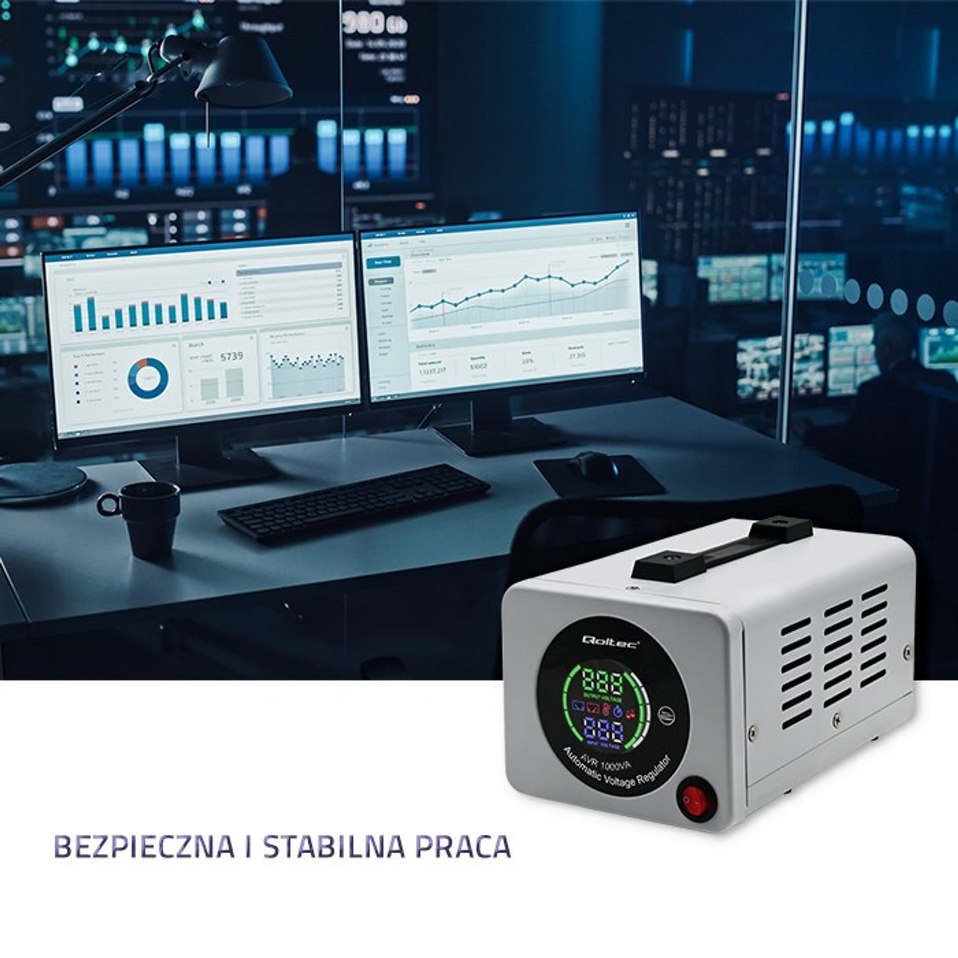 

QOLTEC STABILIZATOR NAPIĘCIA AUTOMATYCZNY AVR 1000VA