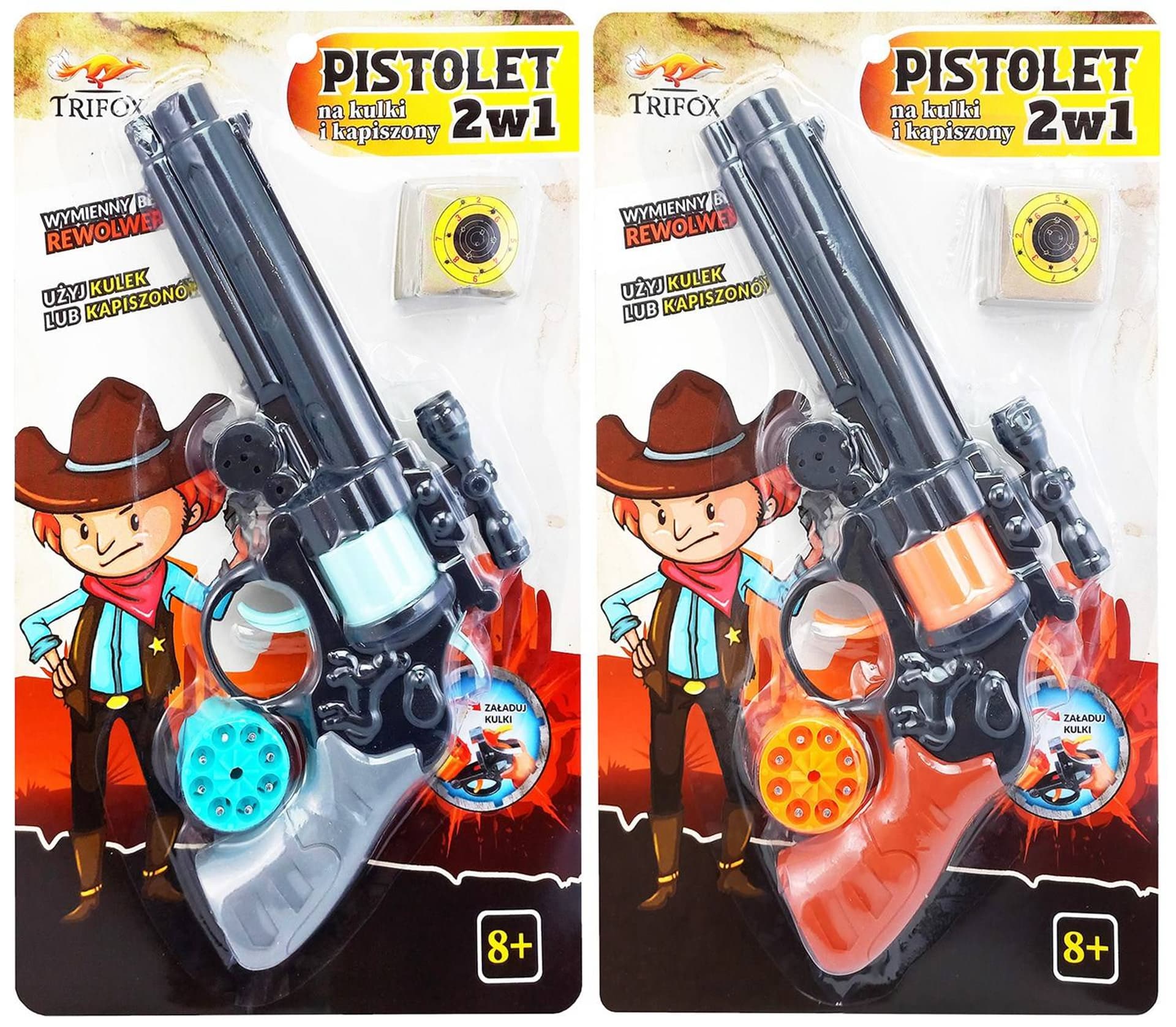

PISTOLET 2w1 NA KAPISZONY I KULKI