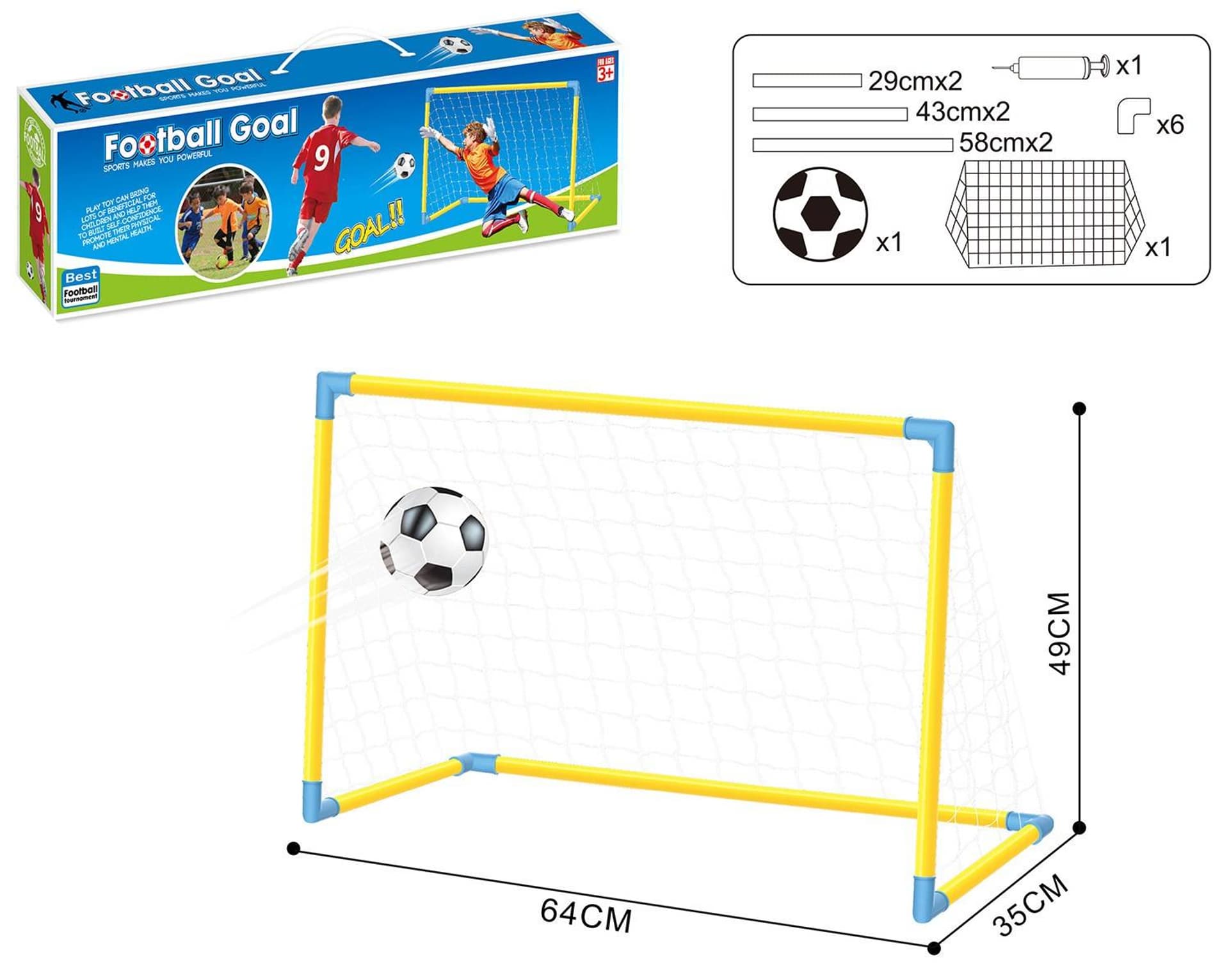 

BRAMKA Z PIŁKĄ 64x35x49