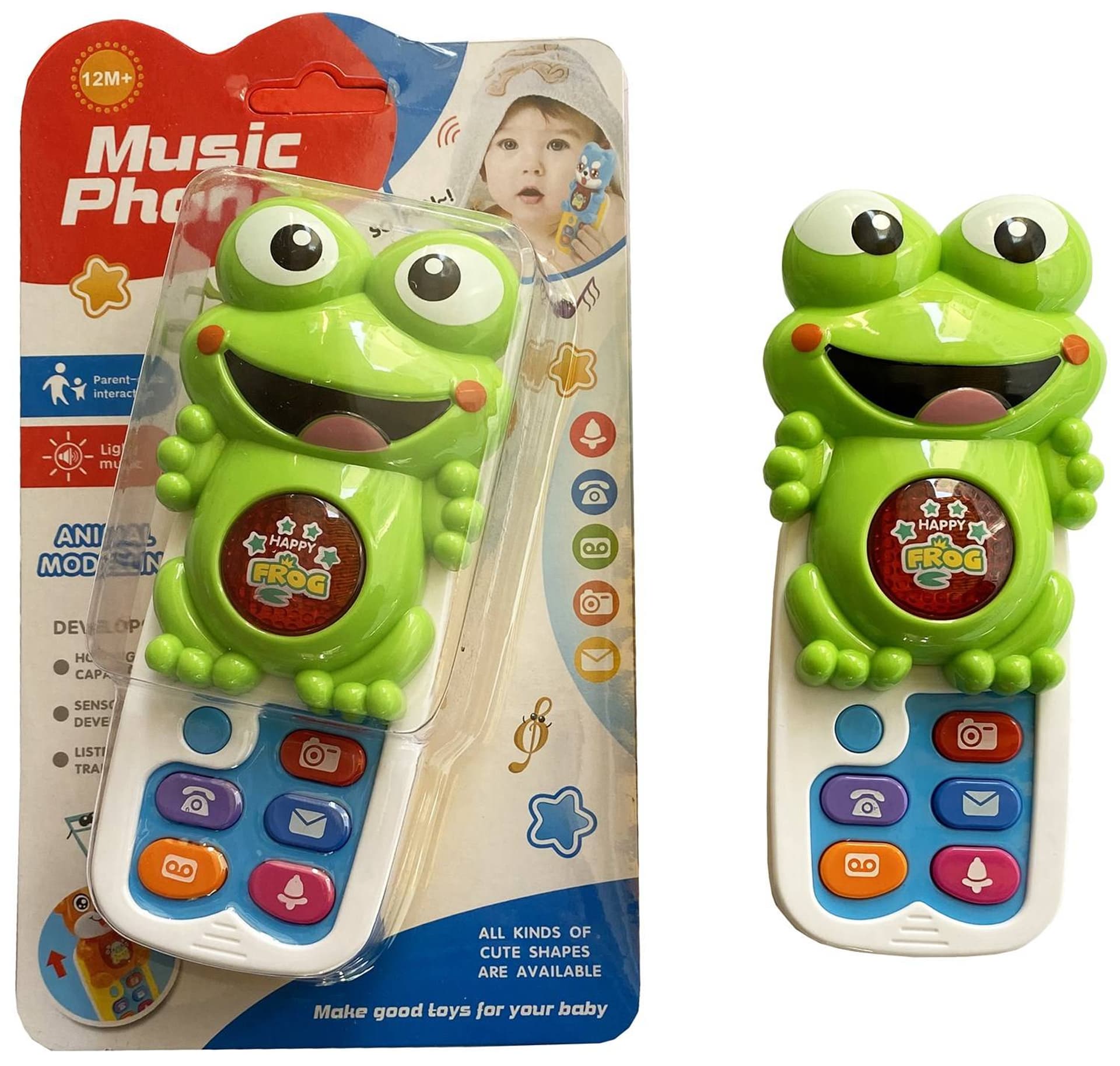 

TELEFON MUZYCZNY ŻABKA NA BATERIE