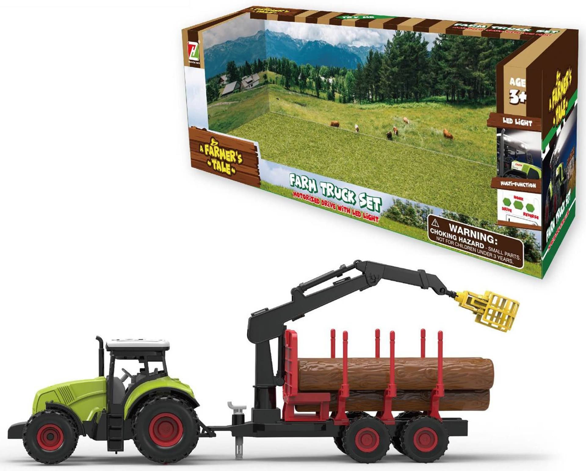 

TRAKTOR Z PRZYCZEPĄ Z DŹWIĘKIEM I ŚWIATŁ