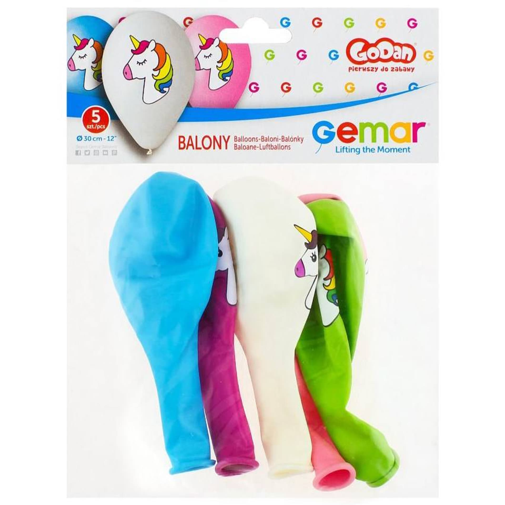 

BALONY JEDNOROŻCE 5 SZT 12