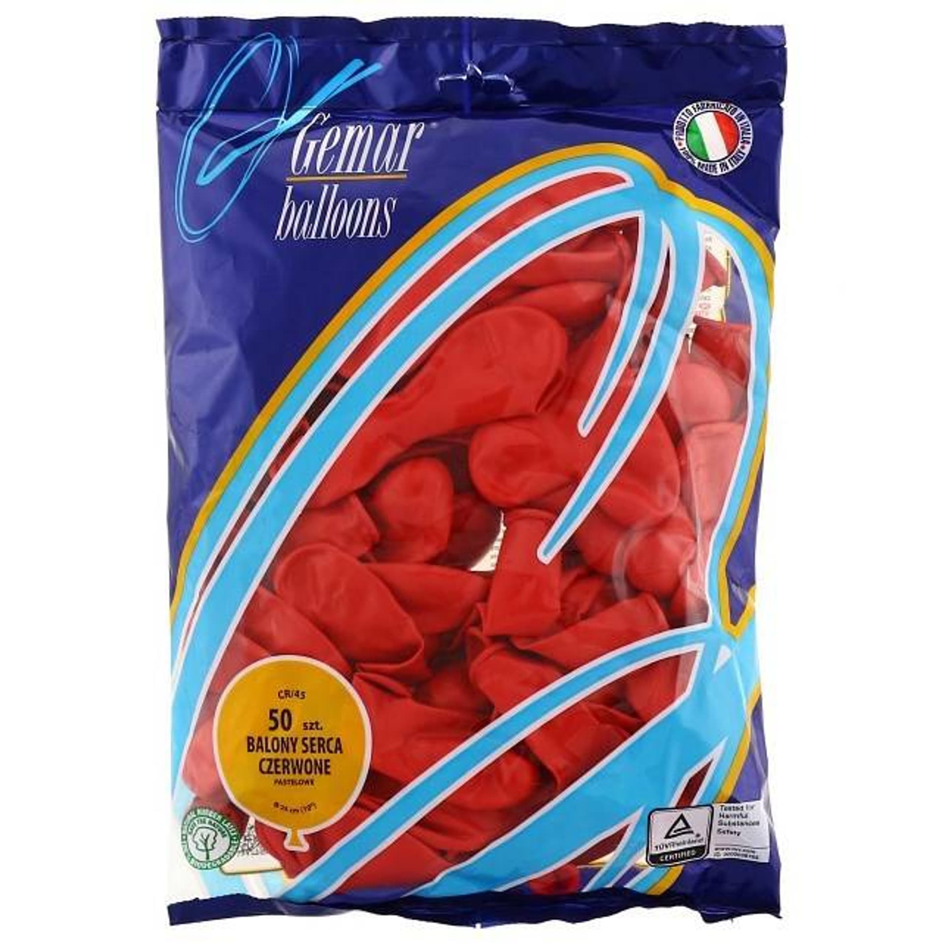 

BALON SERCE BEZ NADRUKU 50 SZTUK