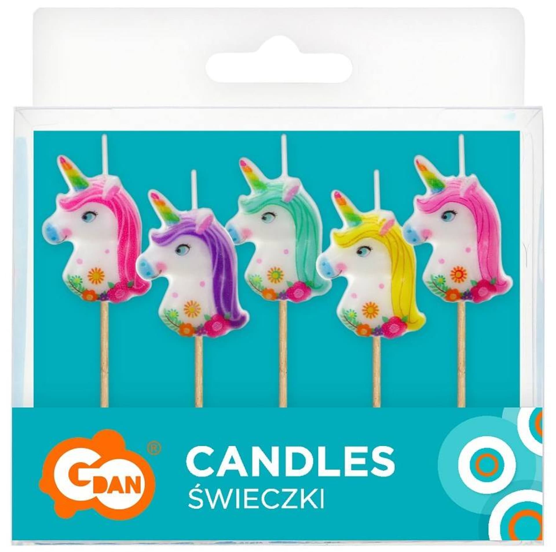 

ŚWIECZKI PIKERY JEDNOROŻCE 5 SZTUK