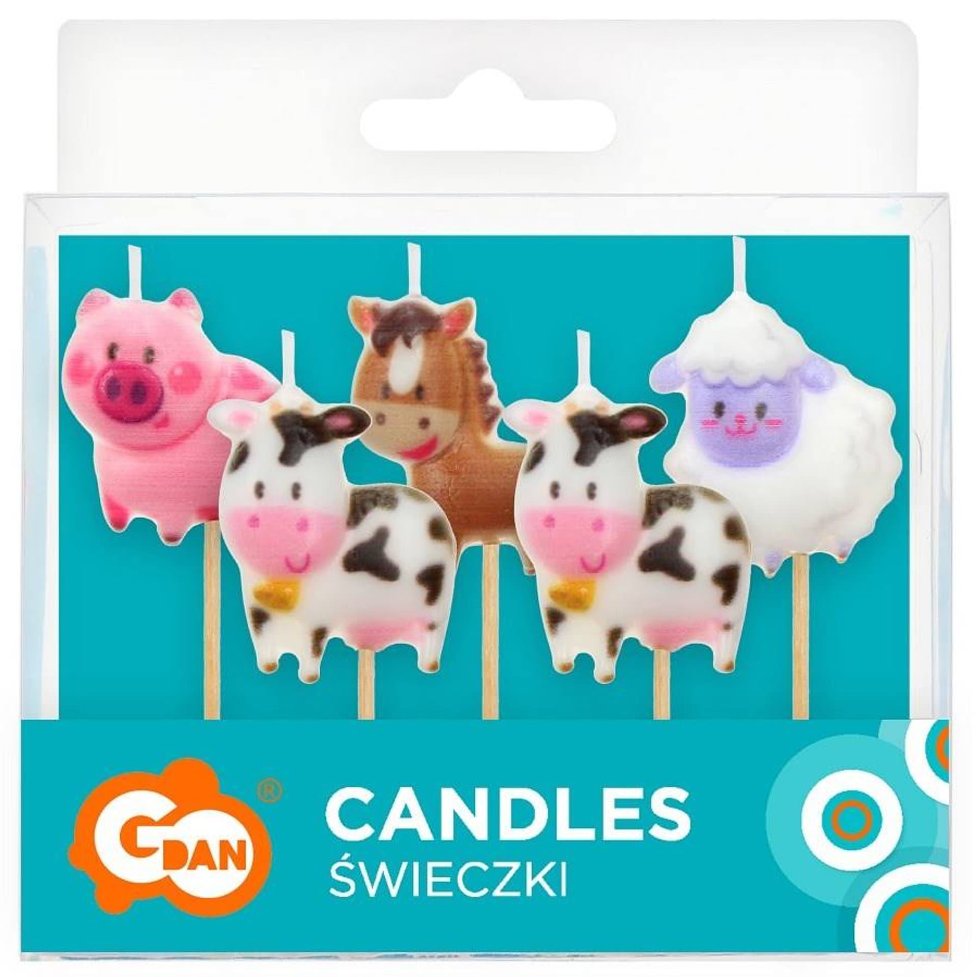 

ŚWIECZKI PIKERY FARMA 5 SZTUK