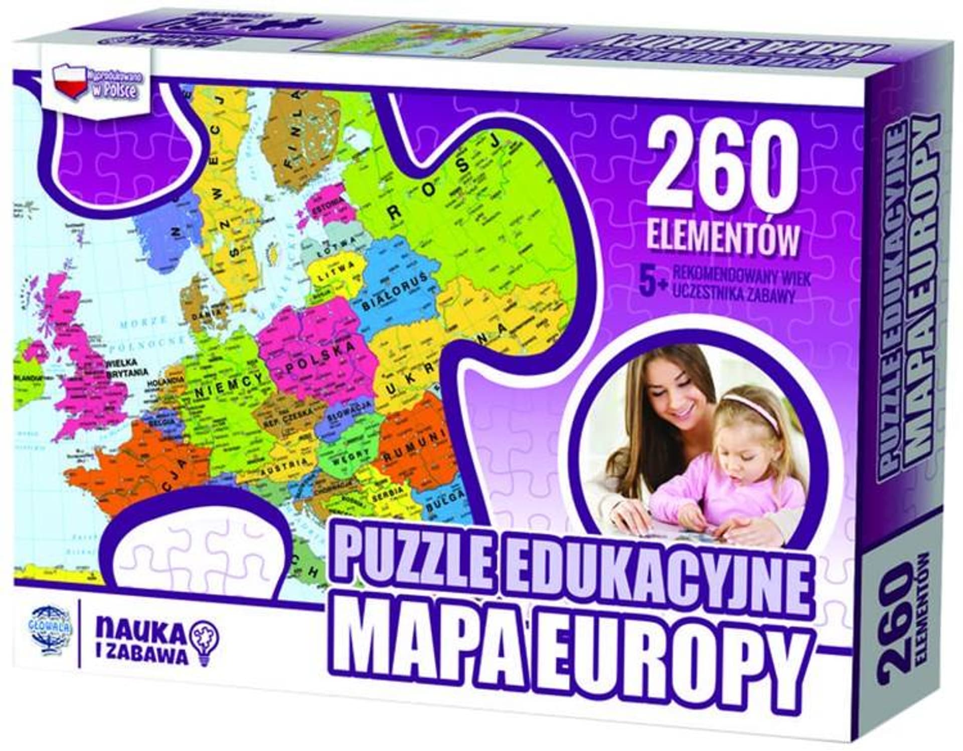 

PUZZLE MAPA EUROPY 260 ELEMENTÓW