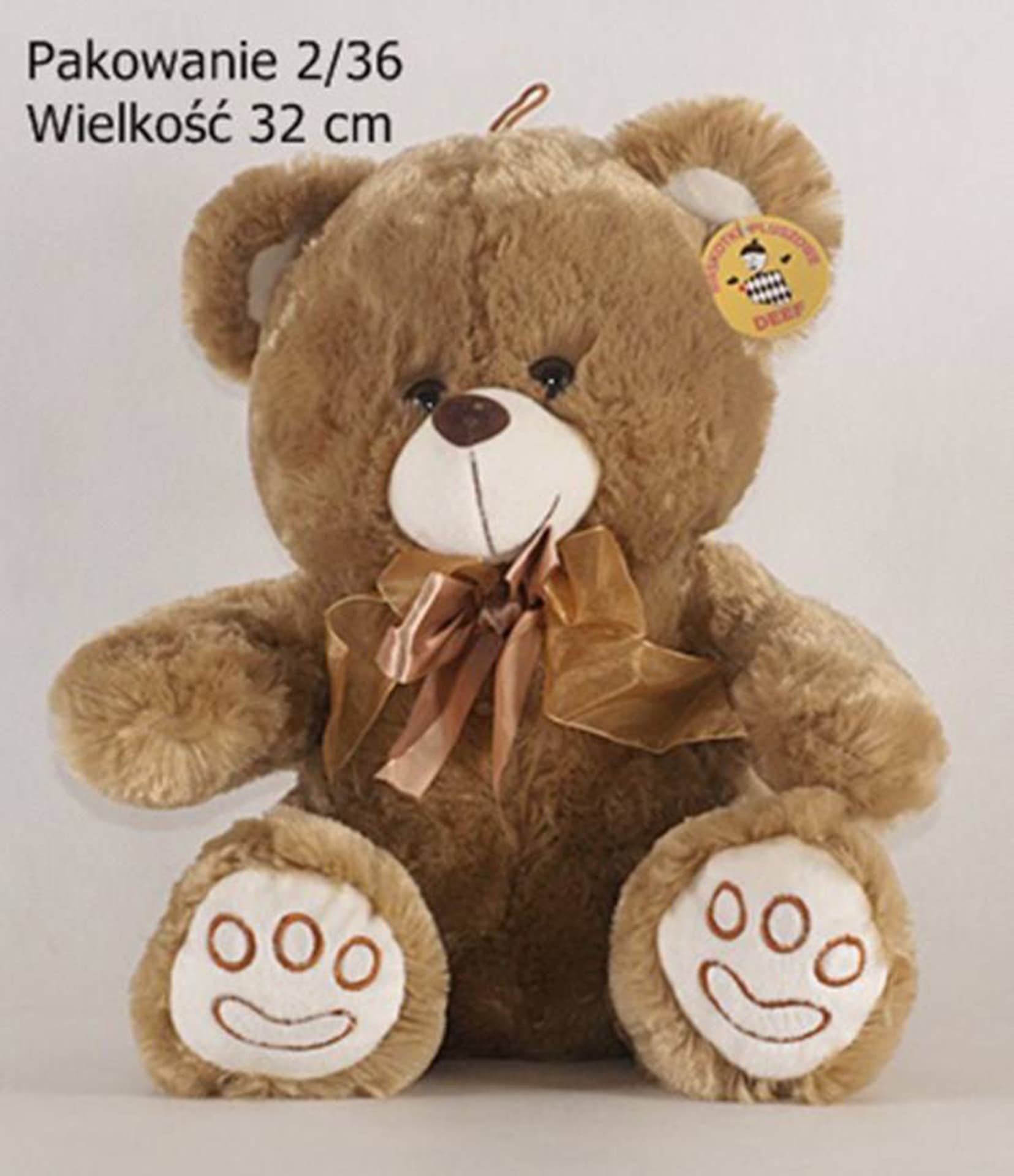 

MIŚ Z ATŁASOWĄ KOKARDKA ŚREDNI
