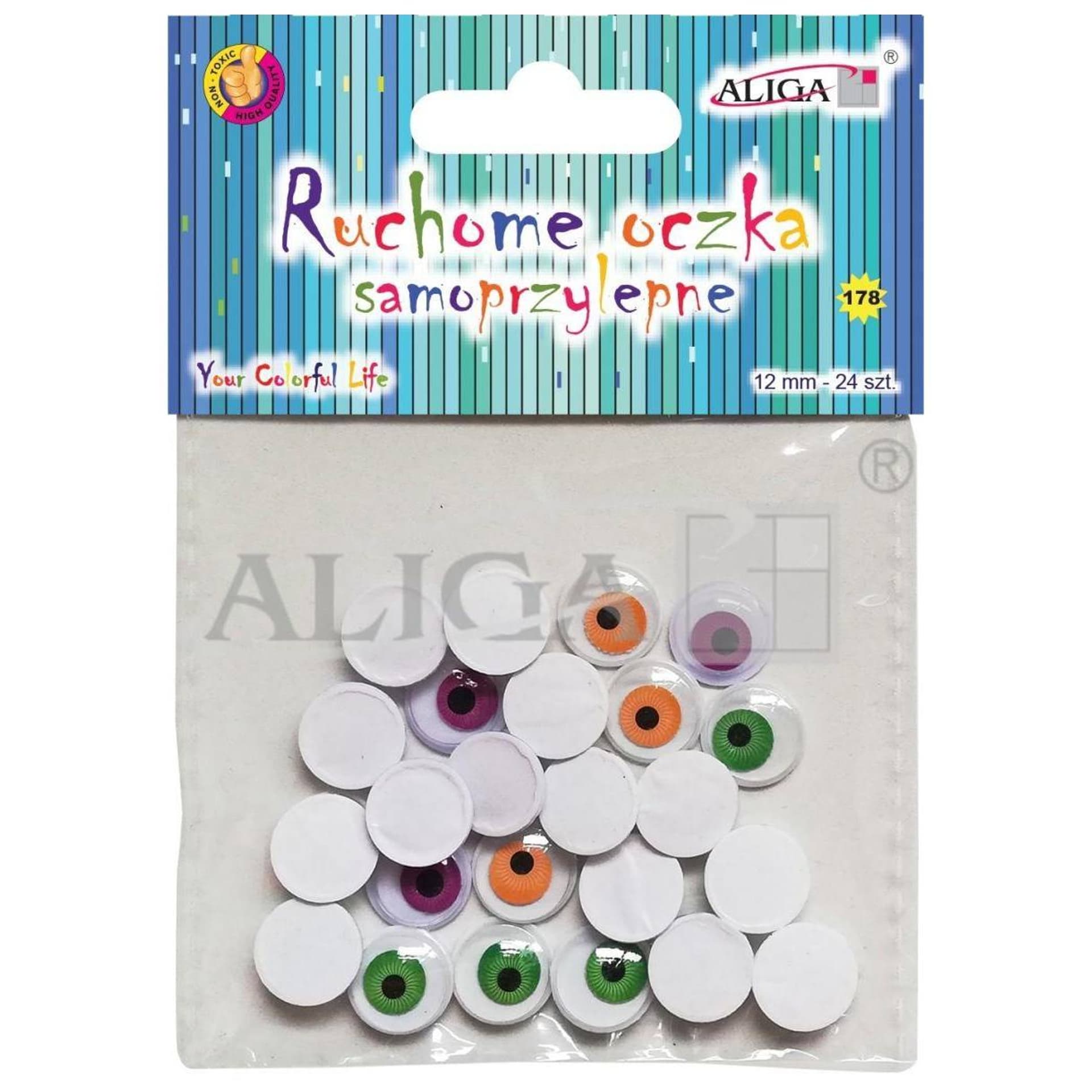 

Ruchome kolorowe oczka 12mm (24) MT-6421 ALIGA, 24) mt-6421 alig