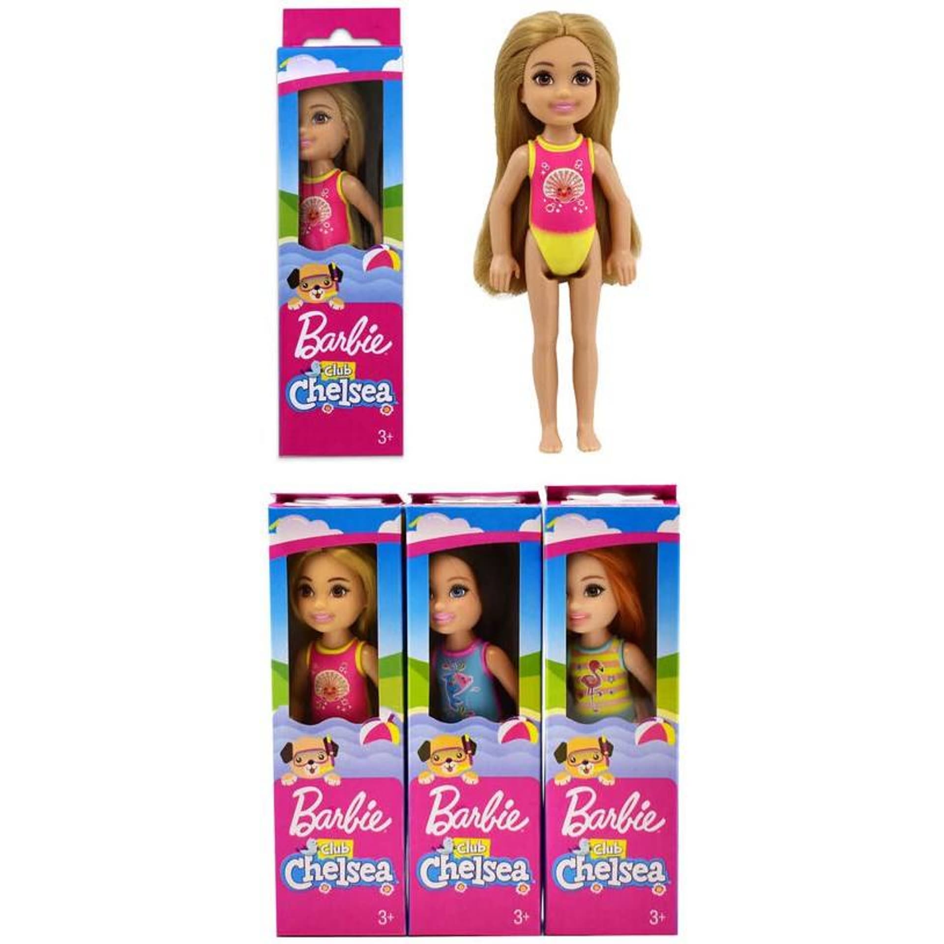 

BARBIE CHELSEA PLAŻOWA 3 WZORY