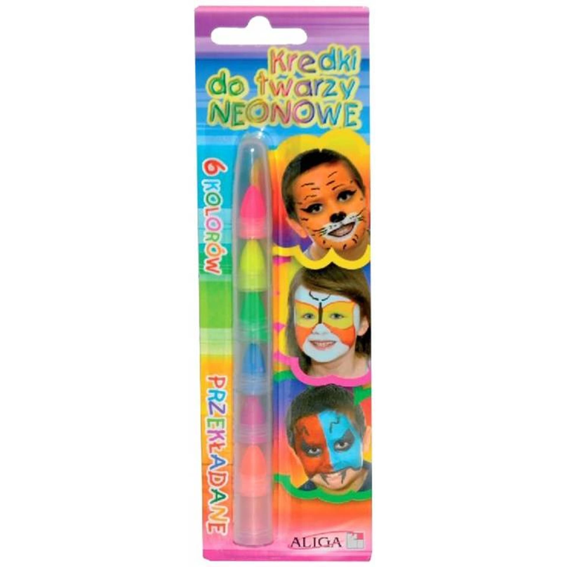 

KREDKI DO MALOWANIA TWARZY NEONOWE 6 KOL