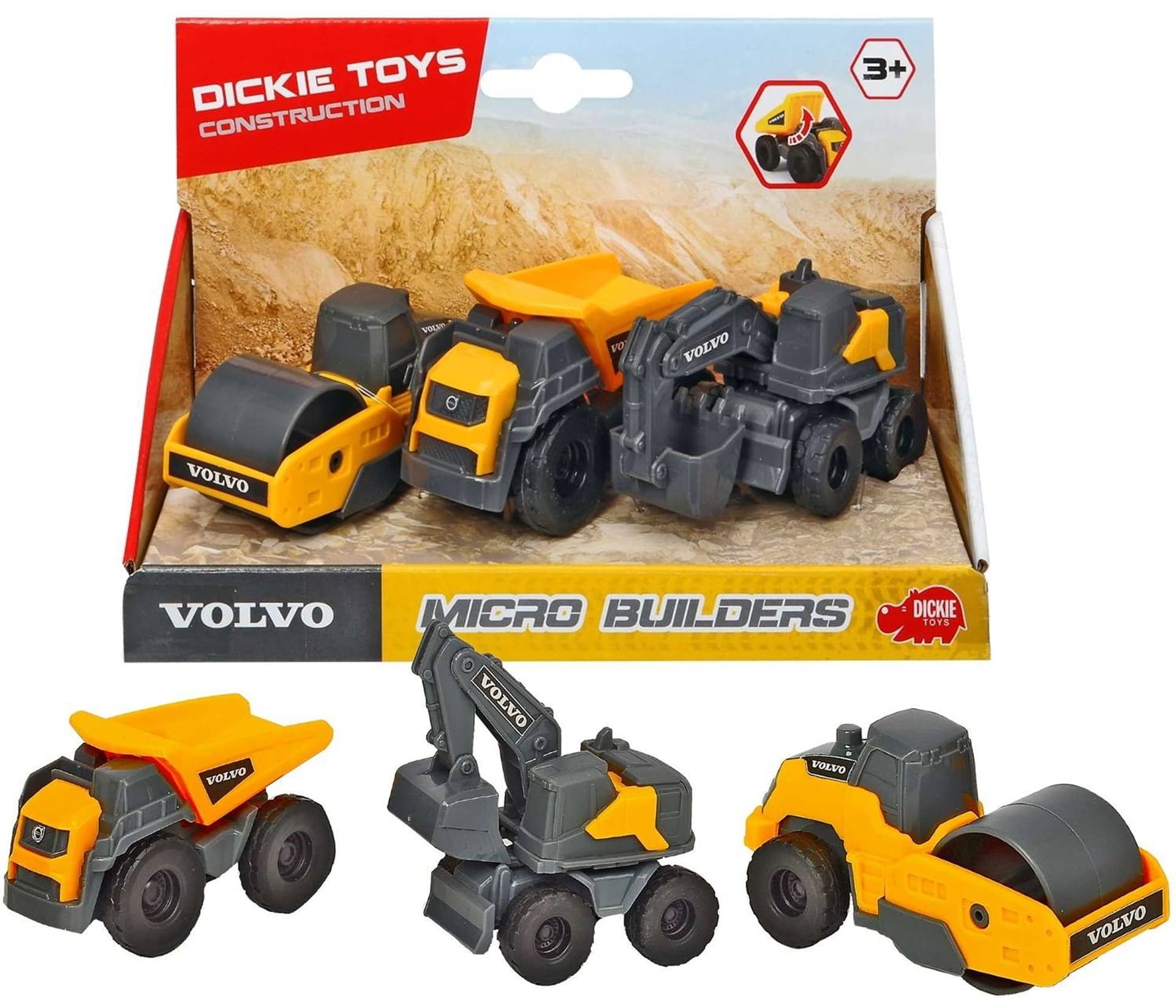 

DICKIE VOLVO POJAZDY BUDOWLANE 3-PAK