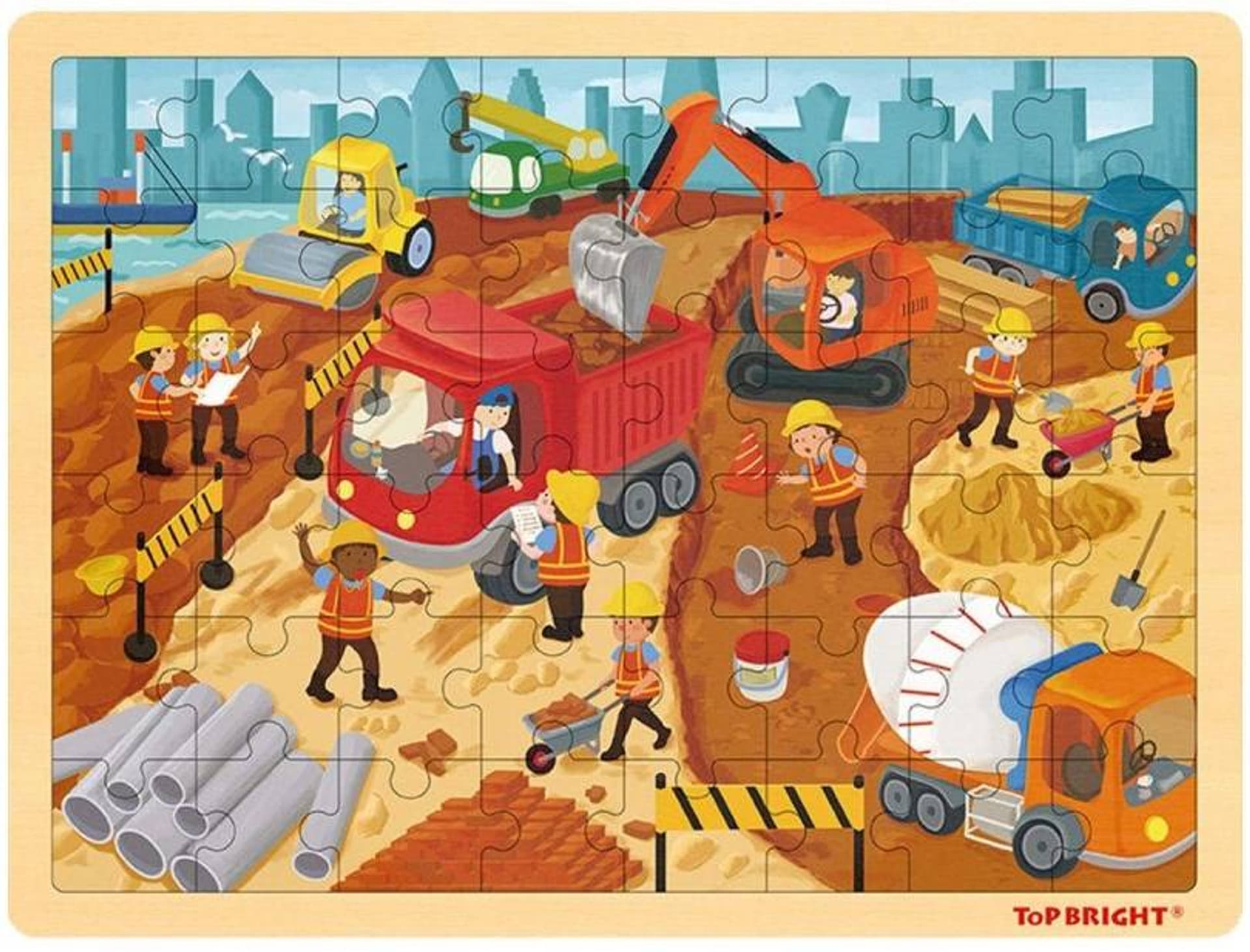 

PUZZLE DREWNIANE NA BUDOWIE 48 ELEMENTÓW