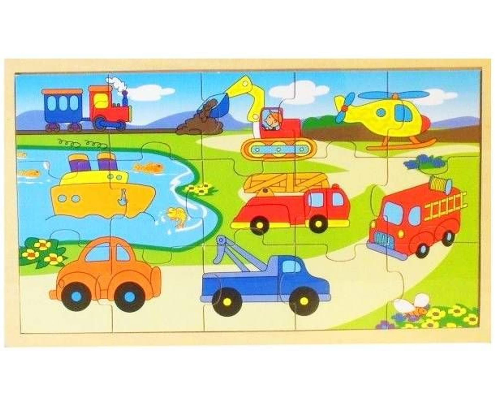

PUZZLE DREWNIANE POJAZDY 15 ELEMENTÓW