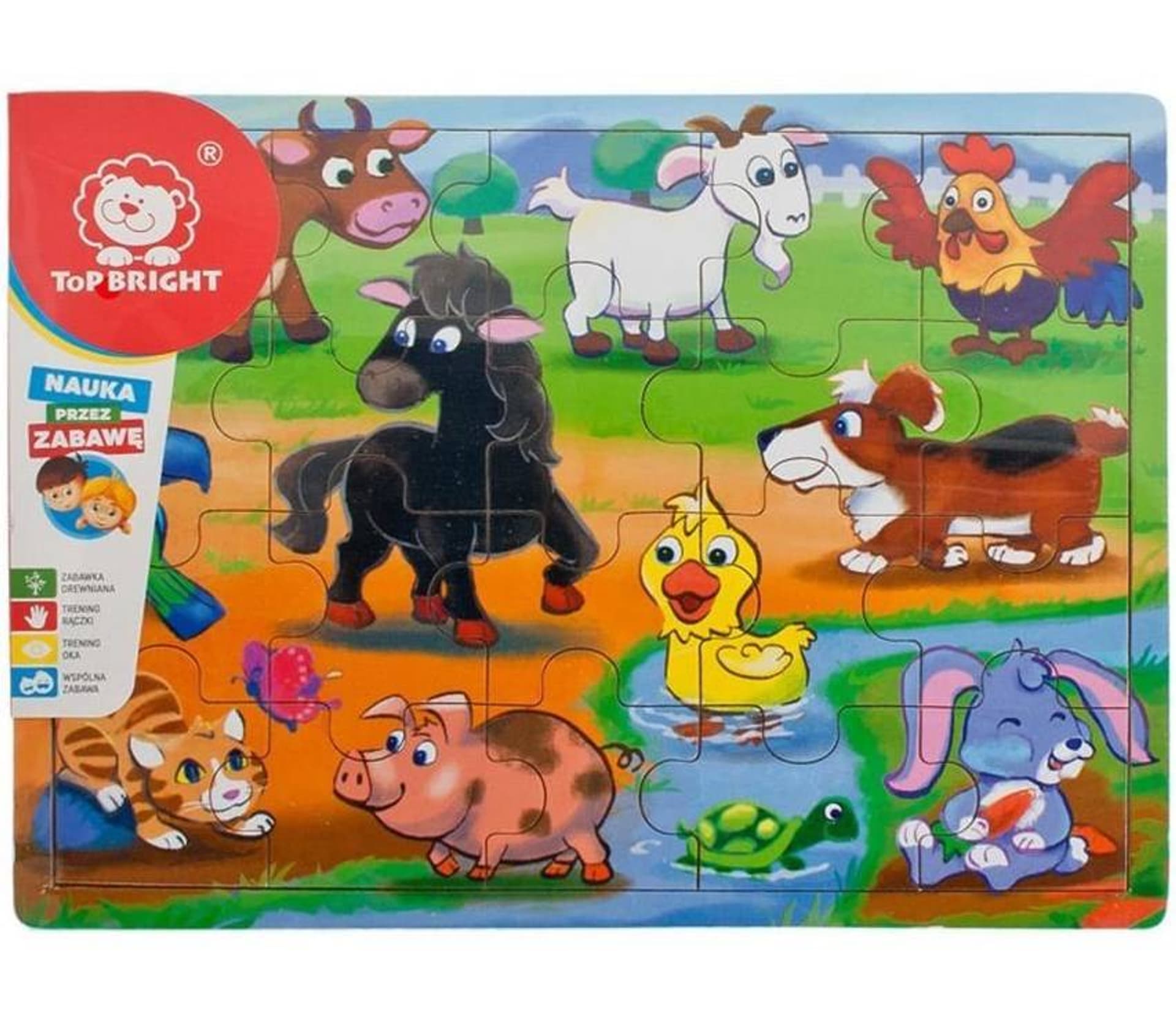 

PUZZLE DREWNIANE FARMA 20 ELEMENTÓW
