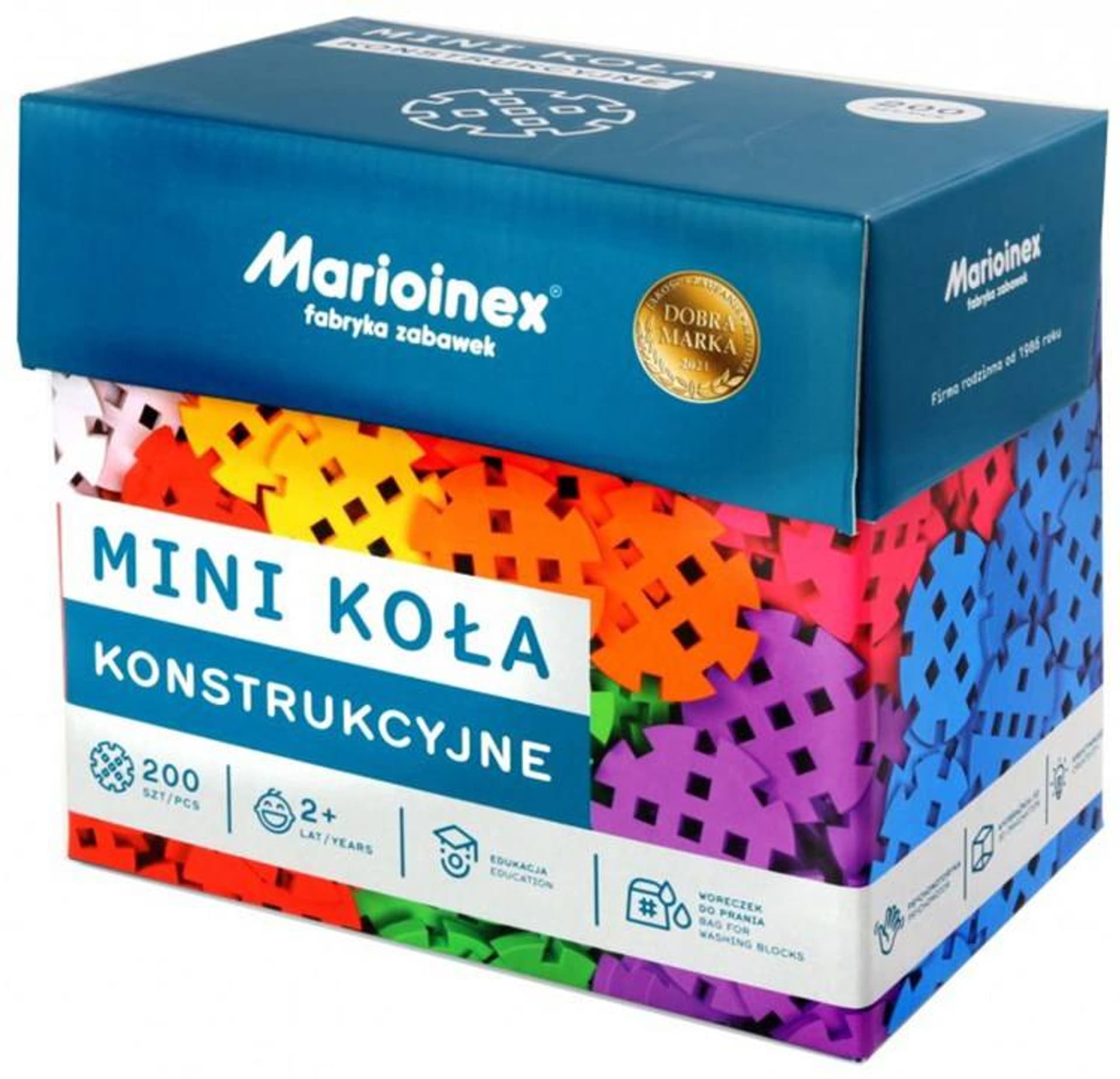 

KLOCKI WAFFLE MINI KOŁA 200 ELEMENTÓW