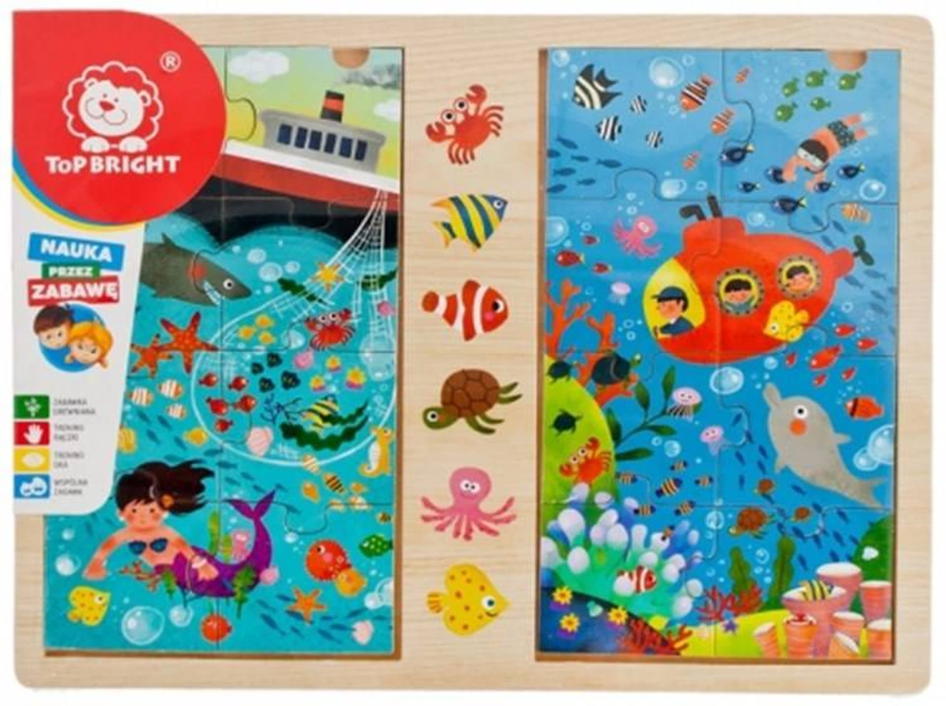 

PUZZLE DREWNIANE OCEAN 2x8 ELEMENTÓW